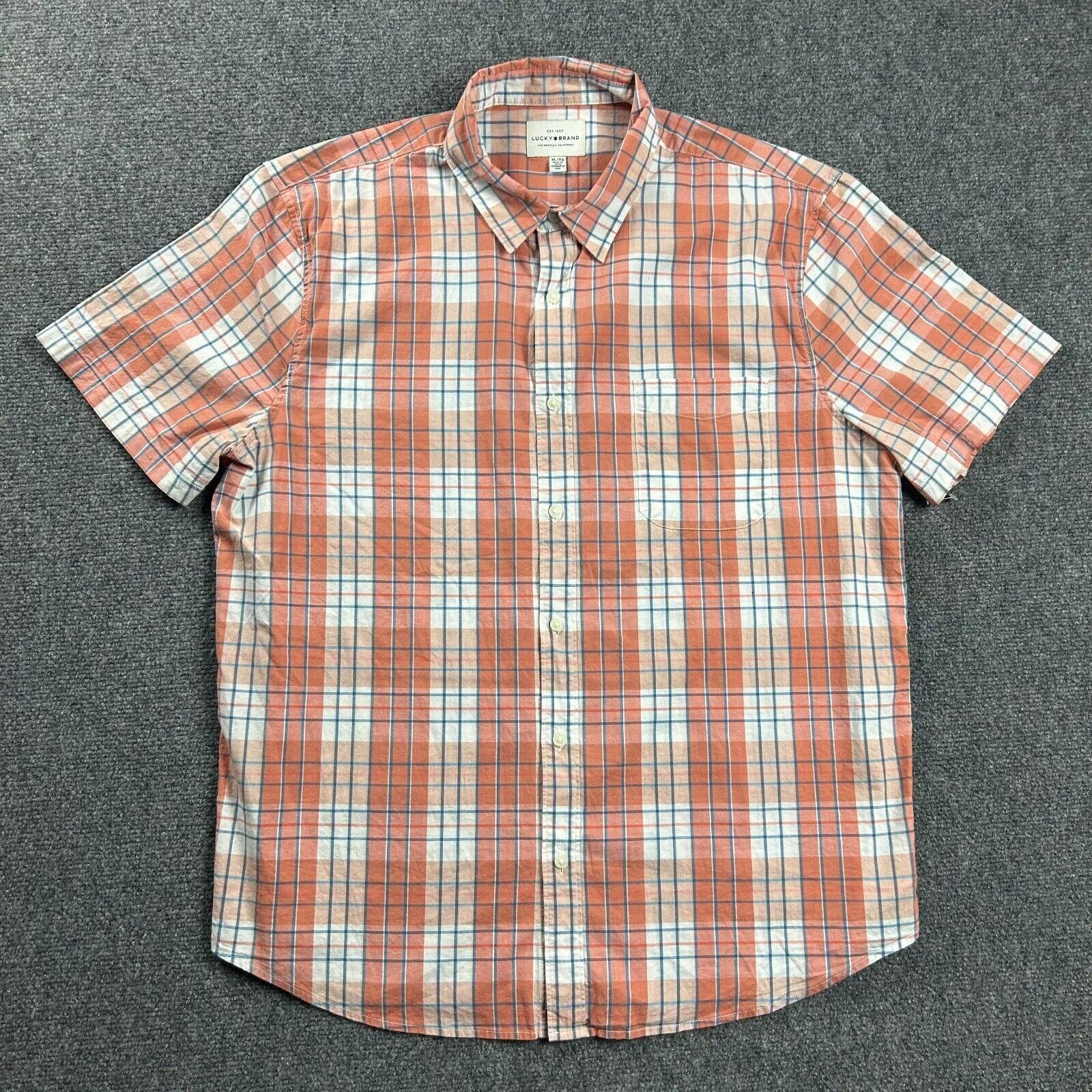Lucky Brand Lucky Brand Shirt Mens XL Plaid Button Up Short Sleeve Size US XL / EU 56 / 4 - 1 Thumbnail