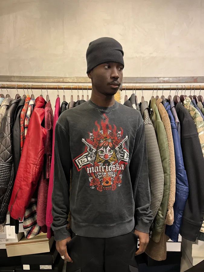 Dsquared2 AW2015 Dsquared2 Black Gun Moto Crewneck Sweater Size US S / EU 44-46 / 1 - 2 Thumbnail