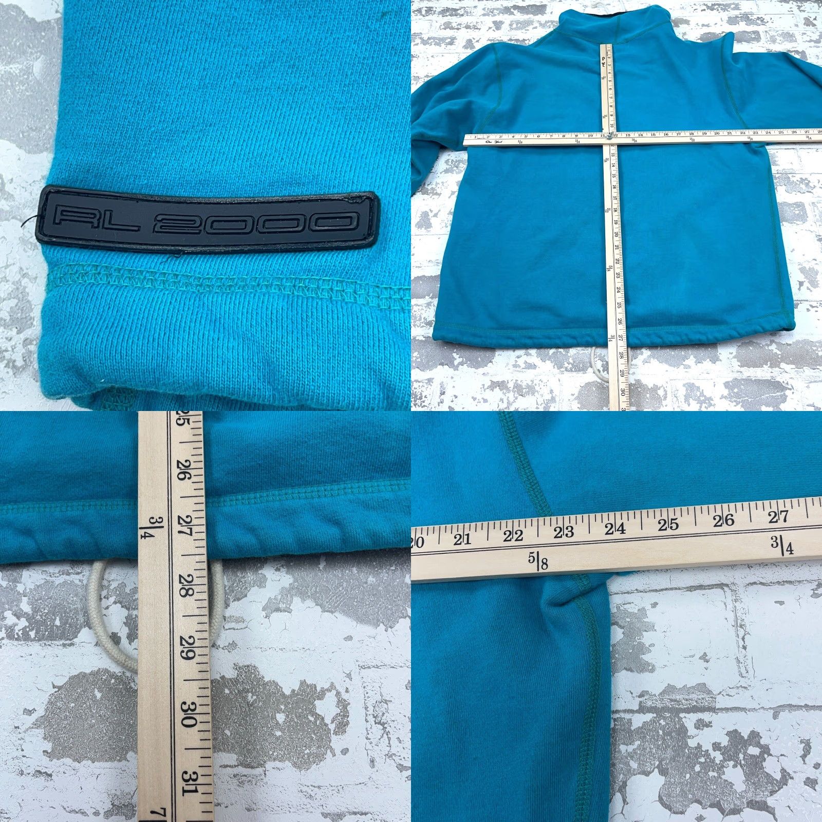 Ralph Lauren VINTAGE Ralph Lauren Sweatshirt Women Large Blue Turtle Neck Oversized Sweater Glow Logo Pockets Size L / US 10 / IT 46 - 8 Thumbnail