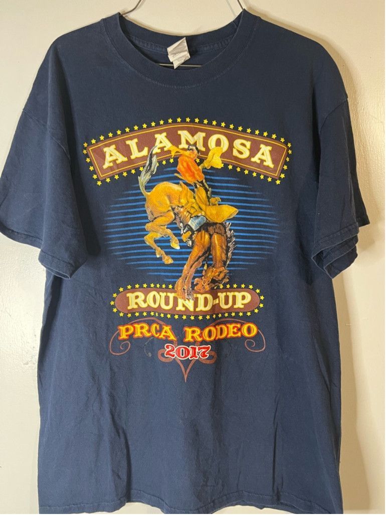 Gildan Men's Gildan Rodeo Graphic T-Shirt Size L Blue Size US L / EU 52-54 / 3 - 1 Thumbnail