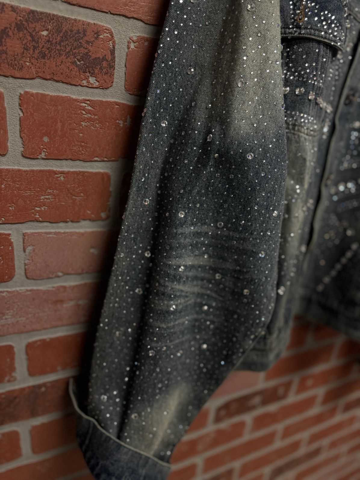 Vale Valley Blue Denim Jacket Crystal Stones Rare XXL (NEW) Size US XXL / EU 58 / 5 - 6 Thumbnail
