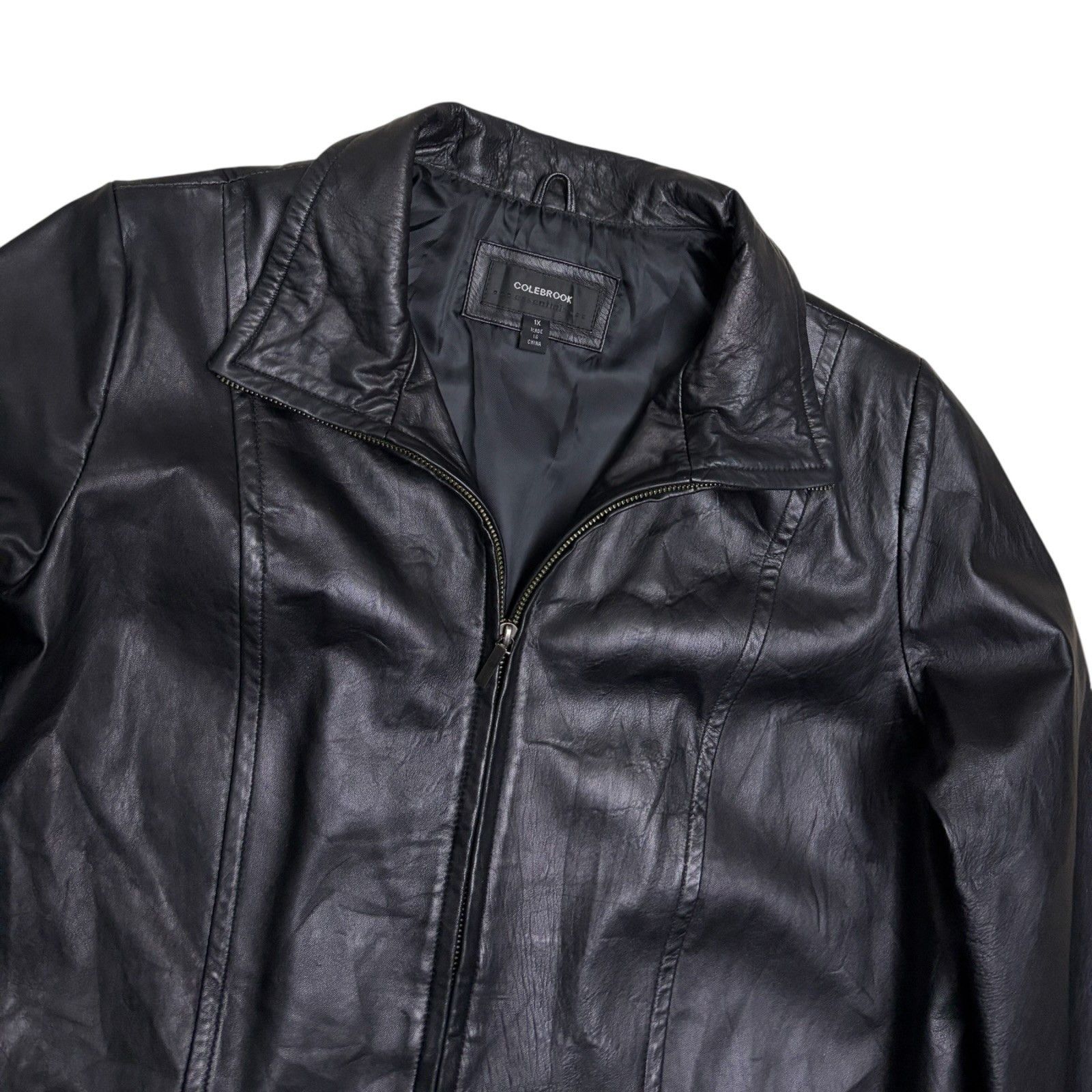Other COLEBROOK Leather Business Casual Jacket Coat Womens 1X Size XL / US 12-14 / IT 48-50 - 2 Thumbnail