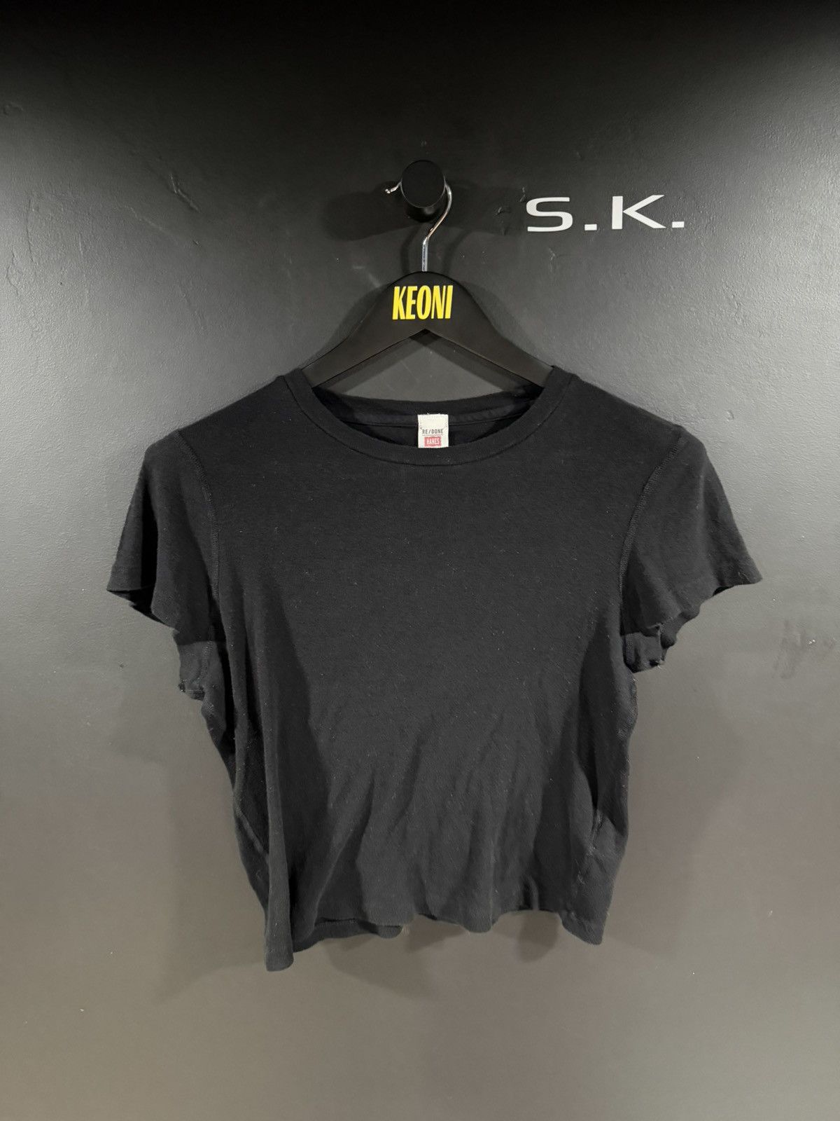 RE/DONE Levi’s RE/DONE Black Muscle Fit Baby Tee L Size US L / EU 52-54 / 3 - 1 Thumbnail