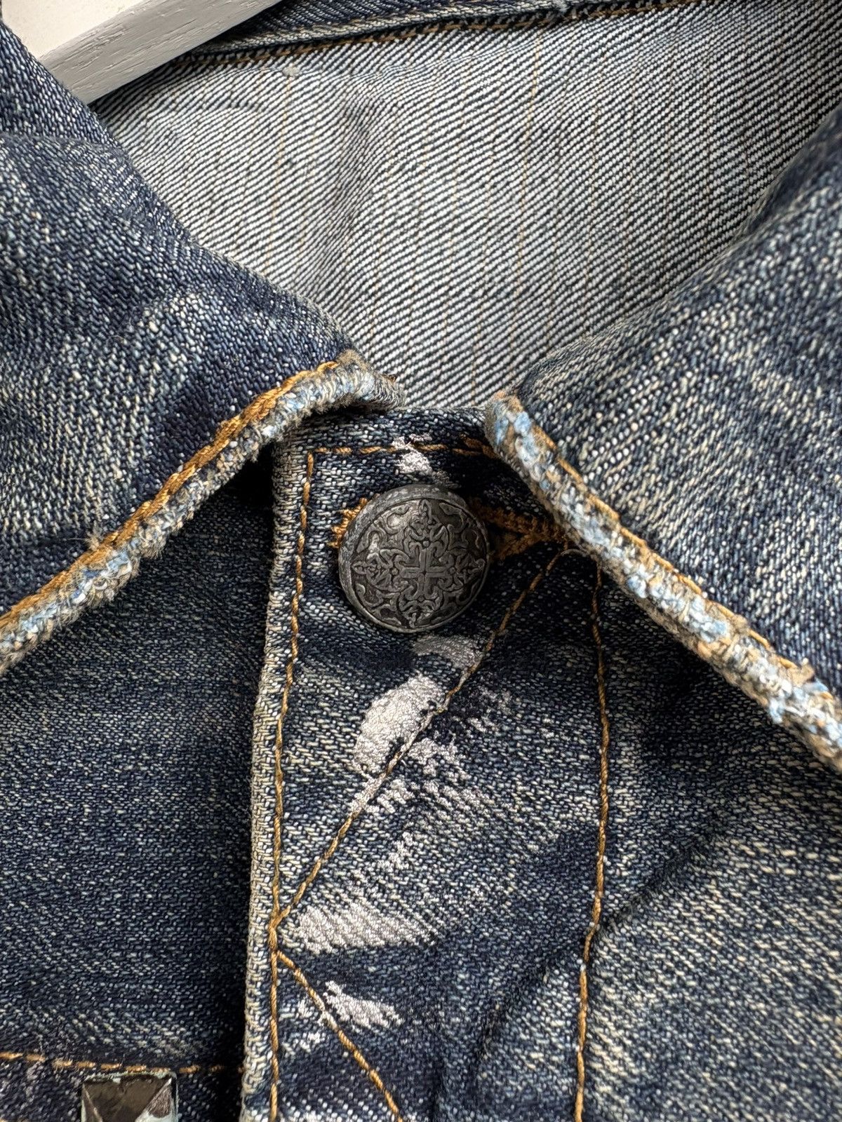 Helmut Lang 2000s studet japan denim jacket helmutlamg maison style Size US XS / EU 42 / 0 - 7 Thumbnail