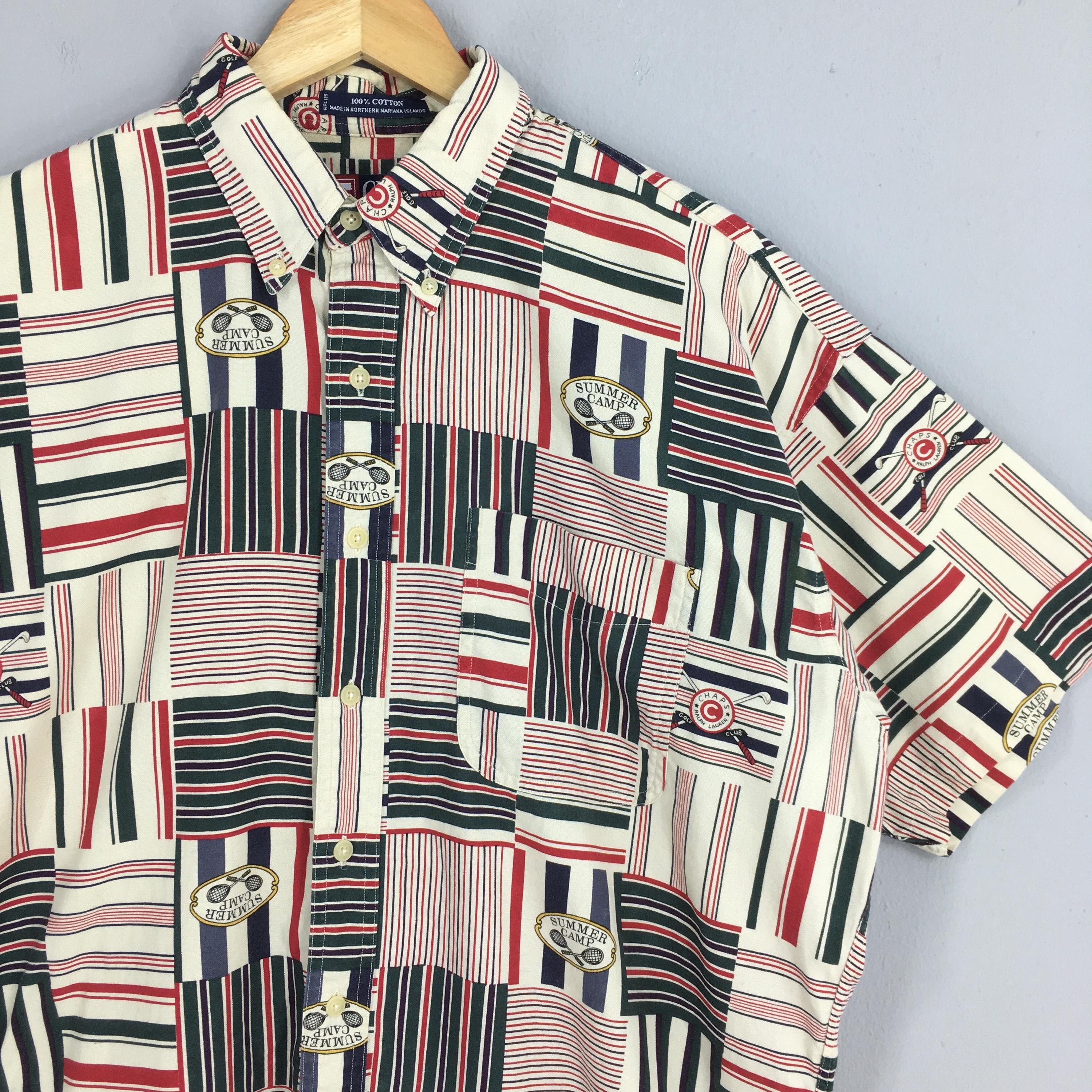 Chaps Ralph Lauren × Ralph Lauren × Vintage Vintage 90's Chaps Ralph Lauren Patchwork Plaid Shirt Large Size US L / EU 52-54 / 3 - 2 Thumbnail