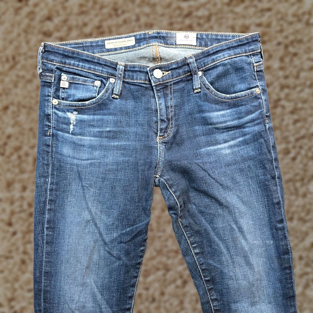 Vintage AG Adriano Goldschmied Pants Women Size 28 Blue Zip Up Legging Ankle Casual Basic Shirt? Size 28" / US 6 / IT 42 - 1 Thumbnail