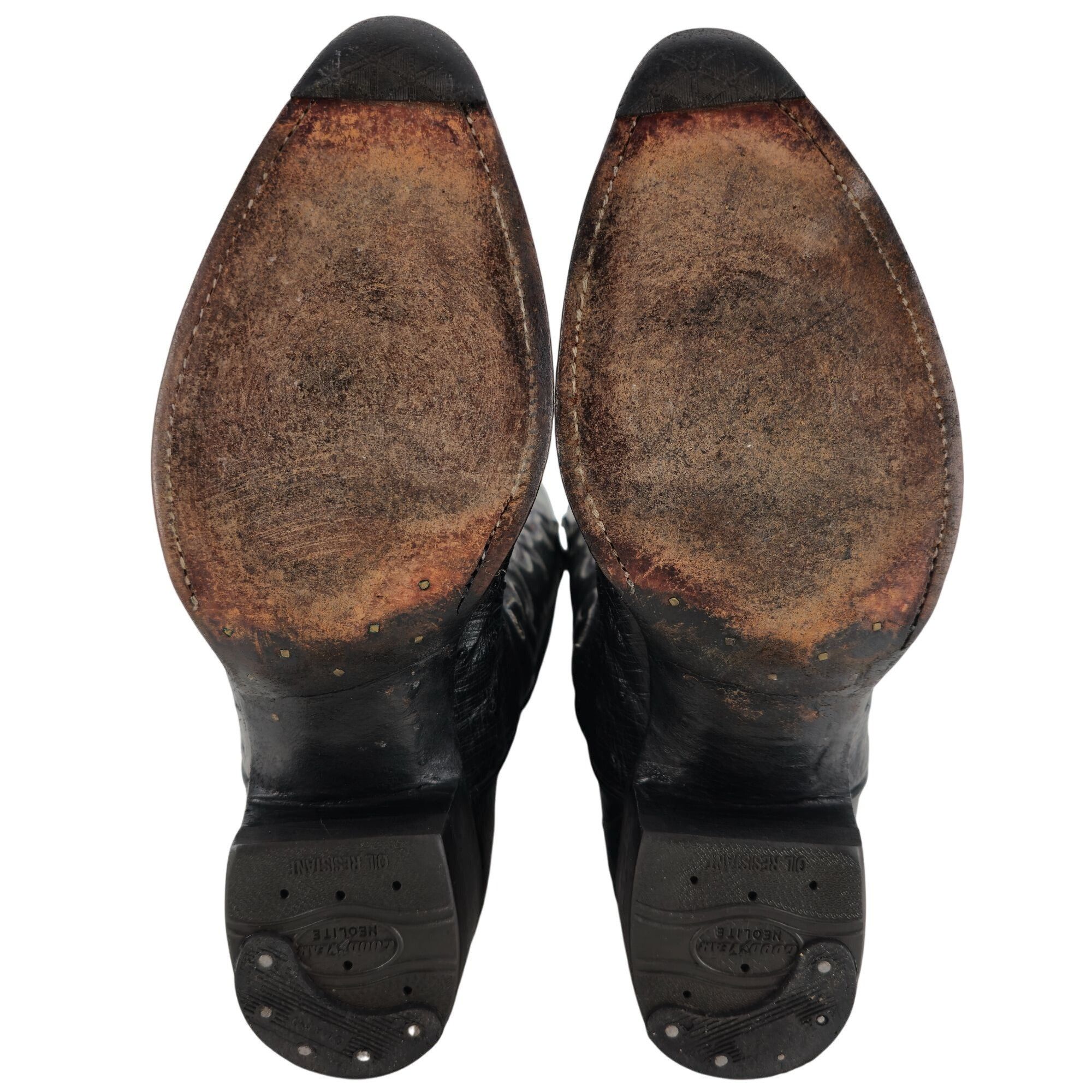 Nocona Boots Vintage Nocona Exotic Black Ostrich Leather Cowboy Boots 8.5 Size US 8.5 / EU 41-42 - 3 Thumbnail