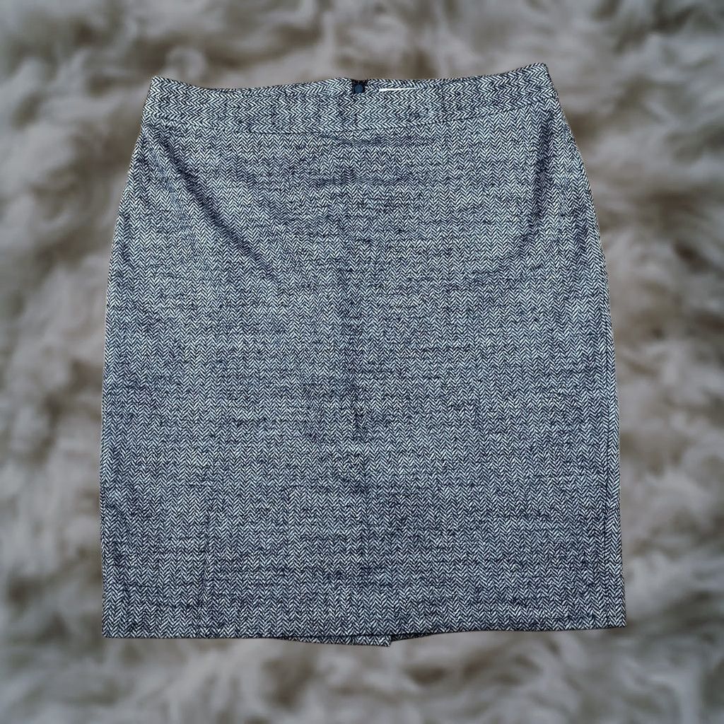 Ann Taylor Ann Taylor Loft Skirt Womens 8 Gray Wool Blend Straight Pencil Knee Length Lined Size 30" / US 8 / IT 44 - 1 Thumbnail
