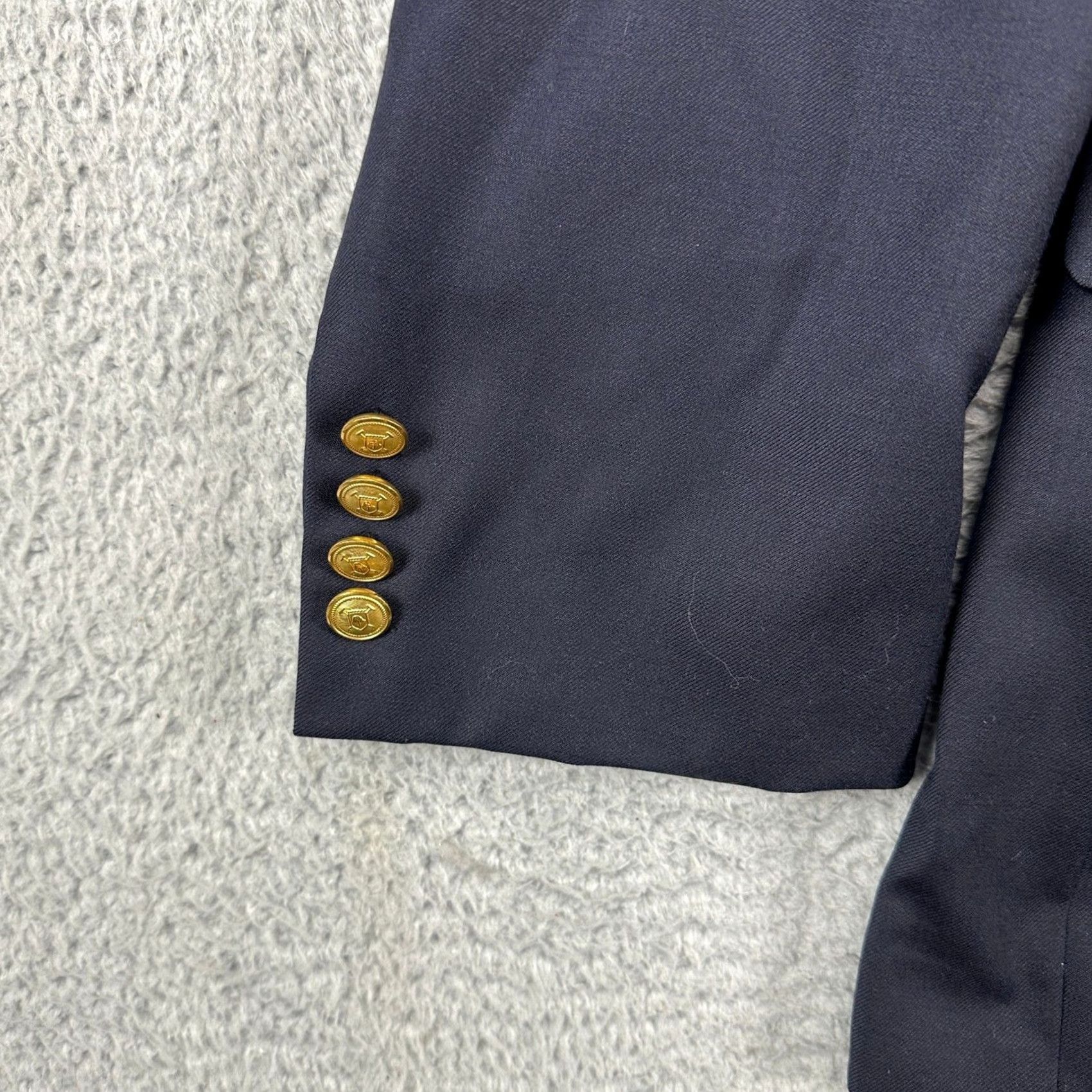Ralph Lauren Lauren Ralph Lauren Mens Blazer Sport Coat 46R Navy Notch Lapel Two-Button Wool Solid Standard Fit Formal Office Jacket Size 46R - 7 Thumbnail