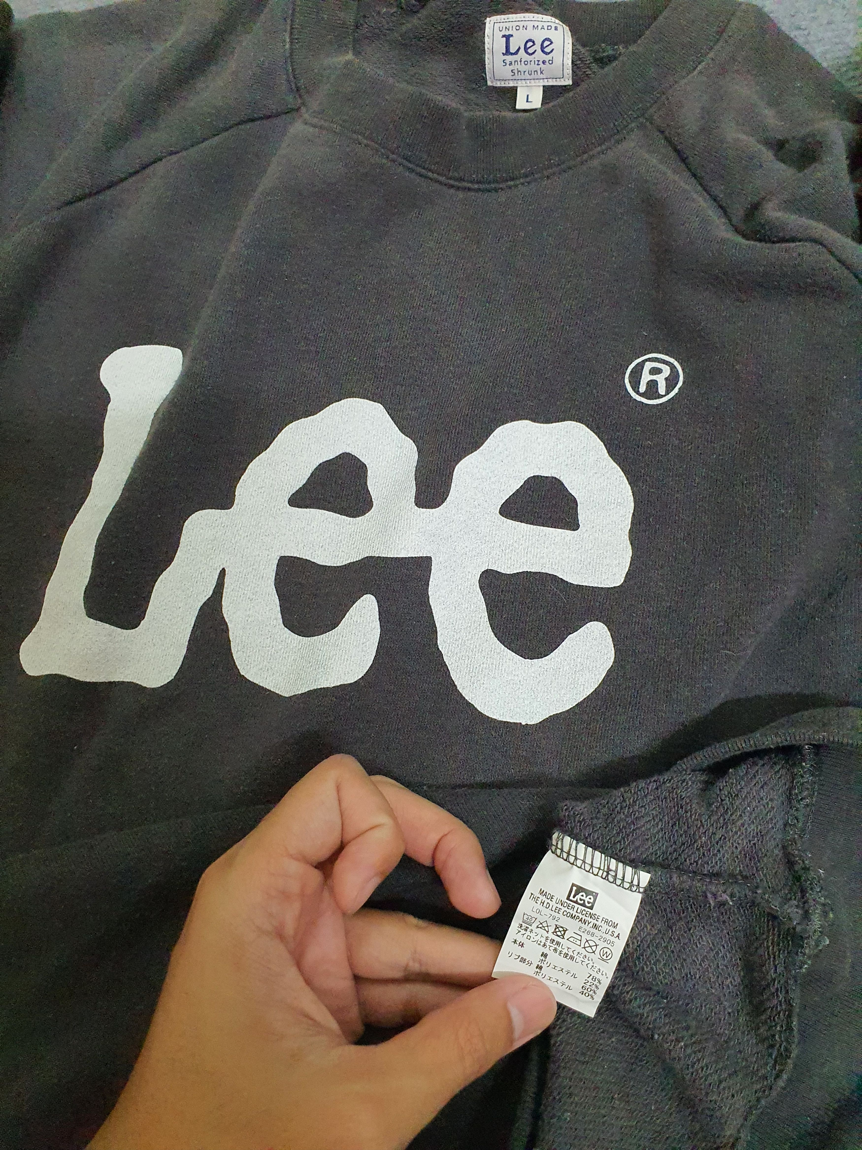 Lee black Lee logo crewneck sweatshirt Size US L / EU 52-54 / 3 - 8 Thumbnail
