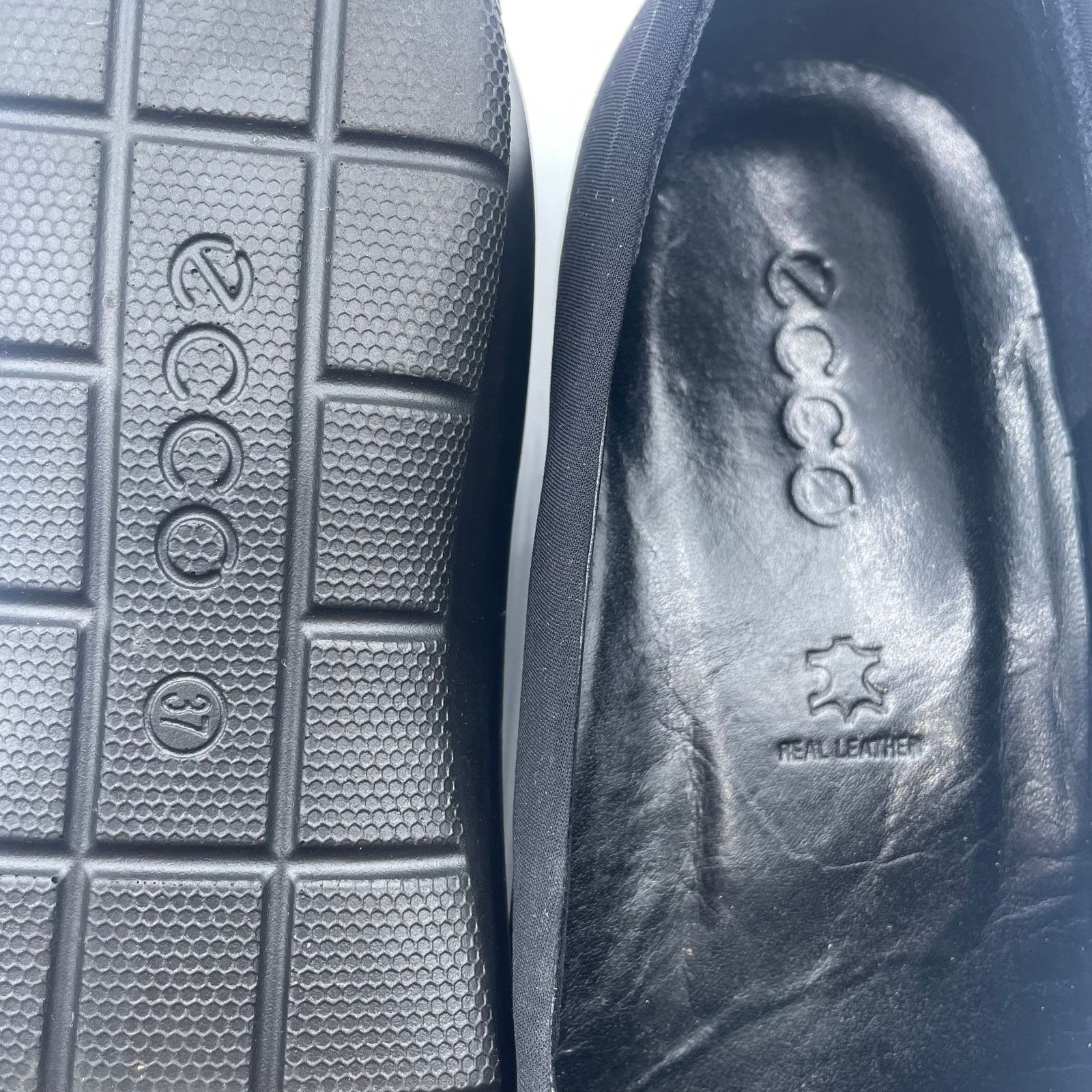 Ecco ECCO Felicia Leather Stretch Slip On Loafers Wedge Black 37 Size US 6.5 / IT 36.5 - 7 Thumbnail