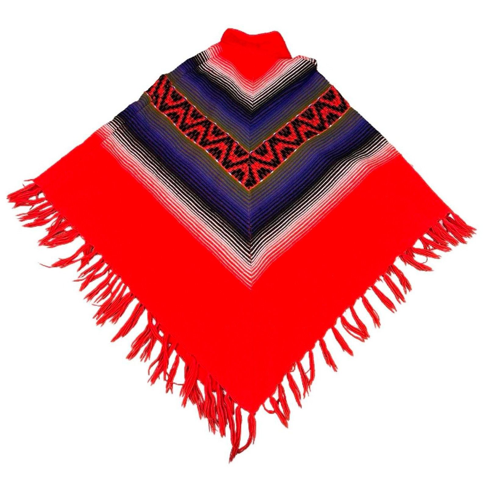 American Retro × Vintage 80s Western Retro Poncho Size L / US 10 / IT 46 - 4 Thumbnail