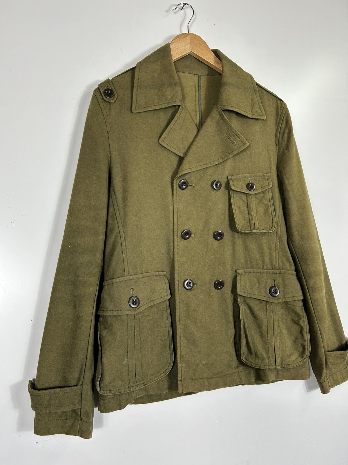 Japanese Brand 🔥Quadro Workwear Style Double Breast Coat Jacket Size US S / EU 44-46 / 1 - 2 Thumbnail