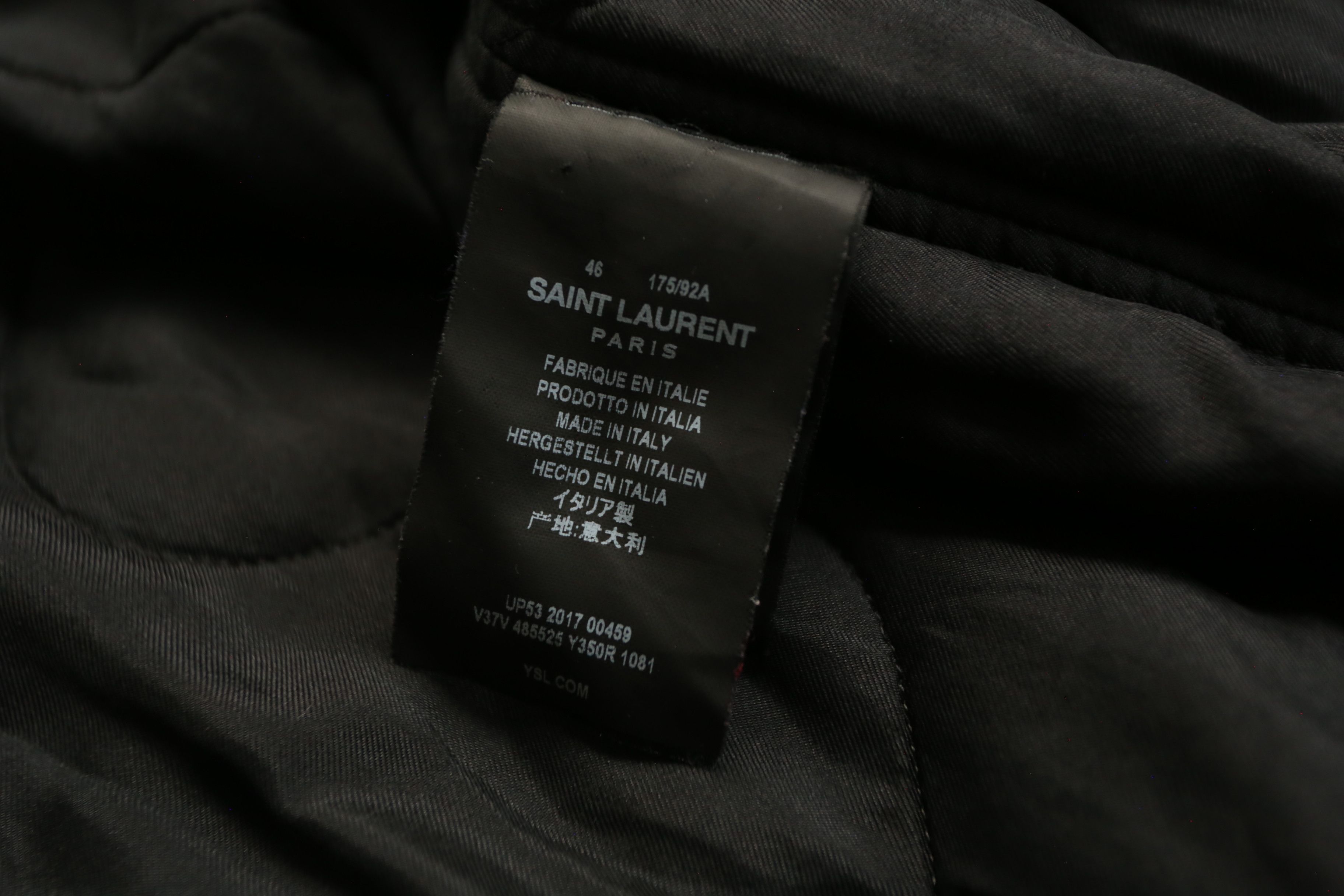 Saint Laurent Paris SLP - Anthony Vacarello - F/W 17 - Back Text Teddy Jacket Size US S / EU 44-46 / 1 - 9 Thumbnail