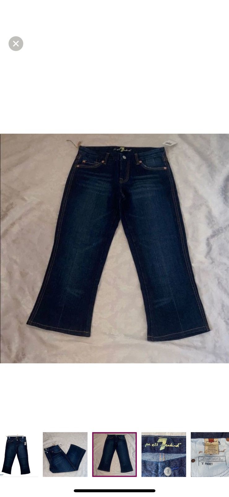 7 For All Mankind 7 for all mankind a pocket jean capris size 26 Size 26" / US 2 / IT 38 - 5 Thumbnail