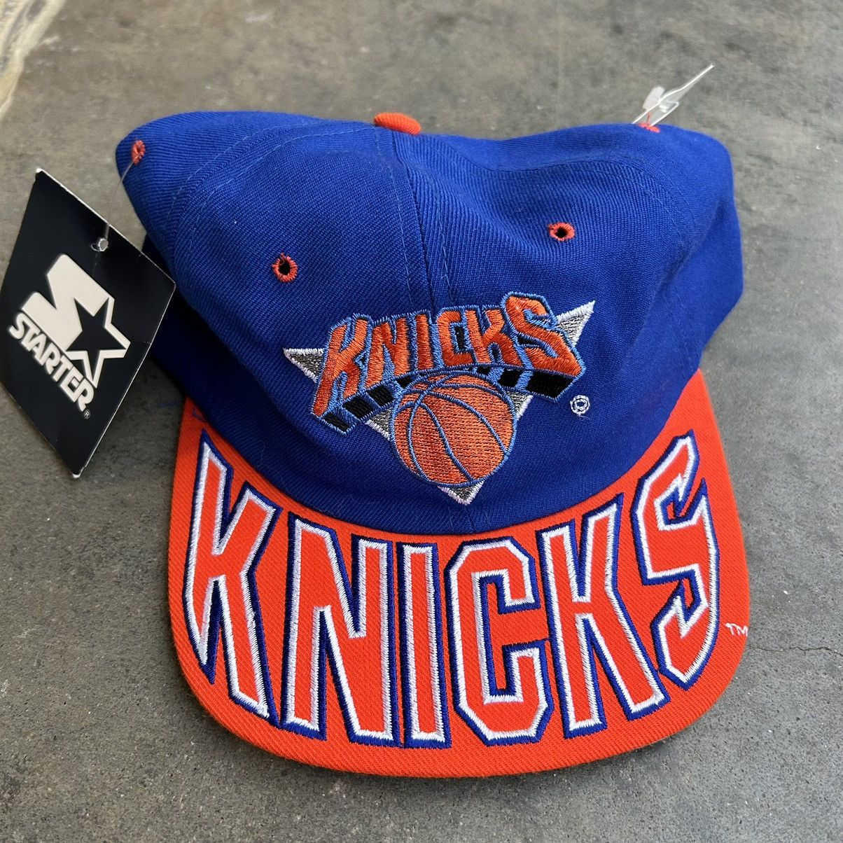 image of NBA x Starter 90's New York Knicks X Starter Snap Back in Blue, Men's