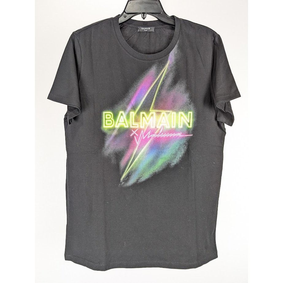 Balmain o1rshd1 Q:2 / Logo T-Shirt in Black Size US M / EU 48-50 / 2 - 2 Thumbnail