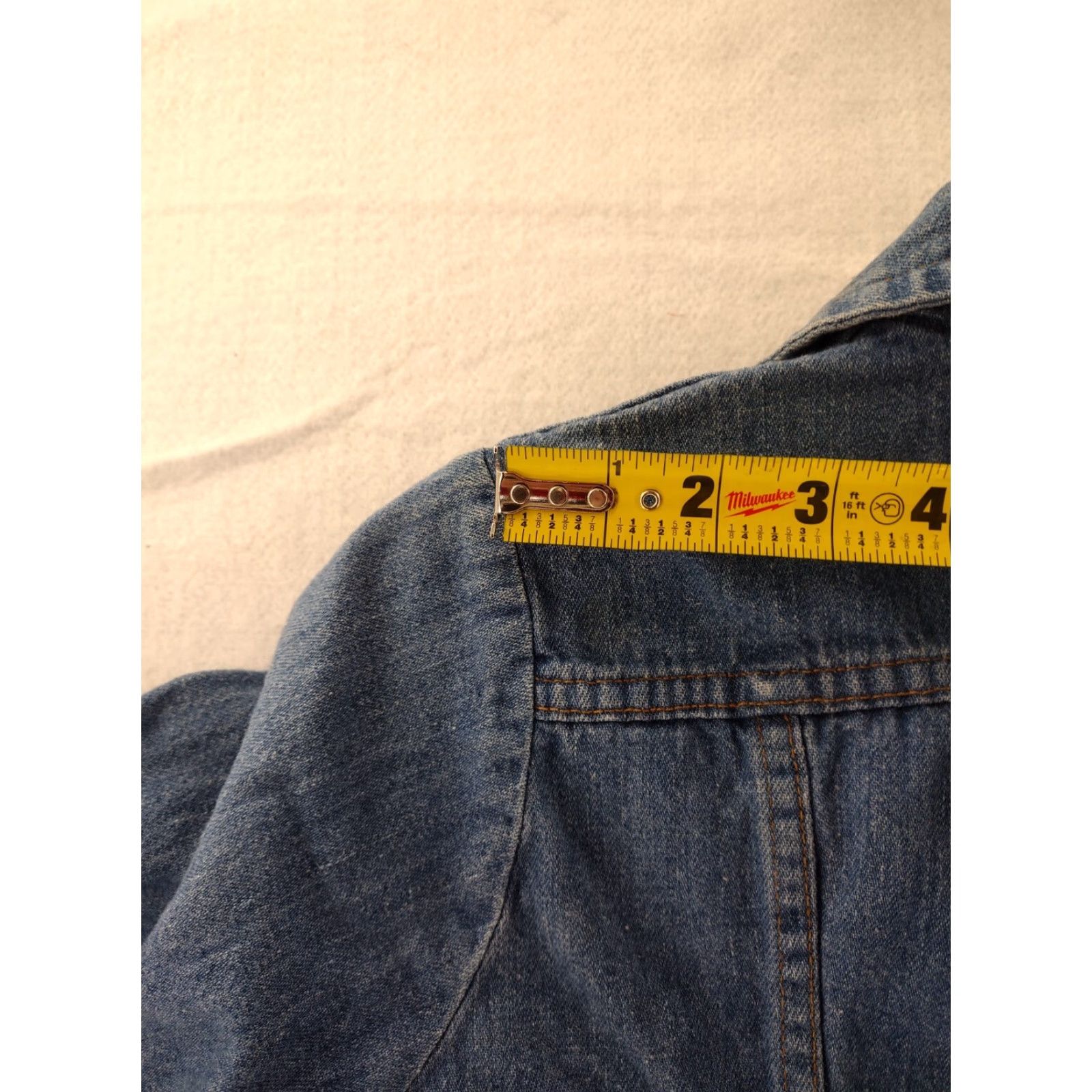 Denime VINTAGE Maverick Shirt Women M 70s Denim Western Button-Up Long Sleeve Blue - Casual Western Theme Mens/Womens (Women) Size M / US 6-8 / IT 42-44 - 7 Thumbnail