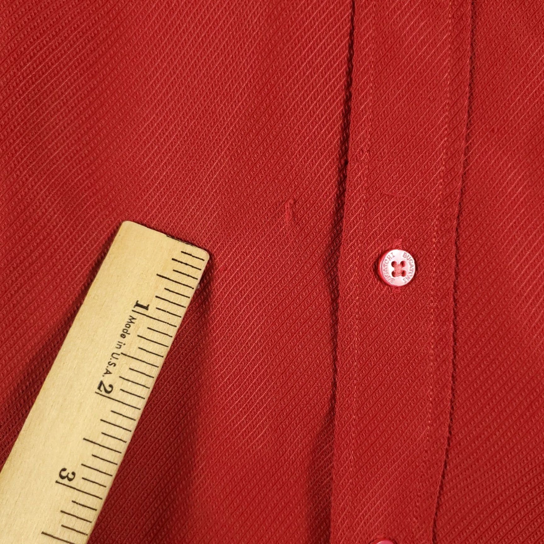 BUGATCHI Bugatchi Uomo Button-Up Shirt Mens Large Red Long Sleeve Casual Classic Preppy Size US L / EU 52-54 / 3 - 5 Thumbnail