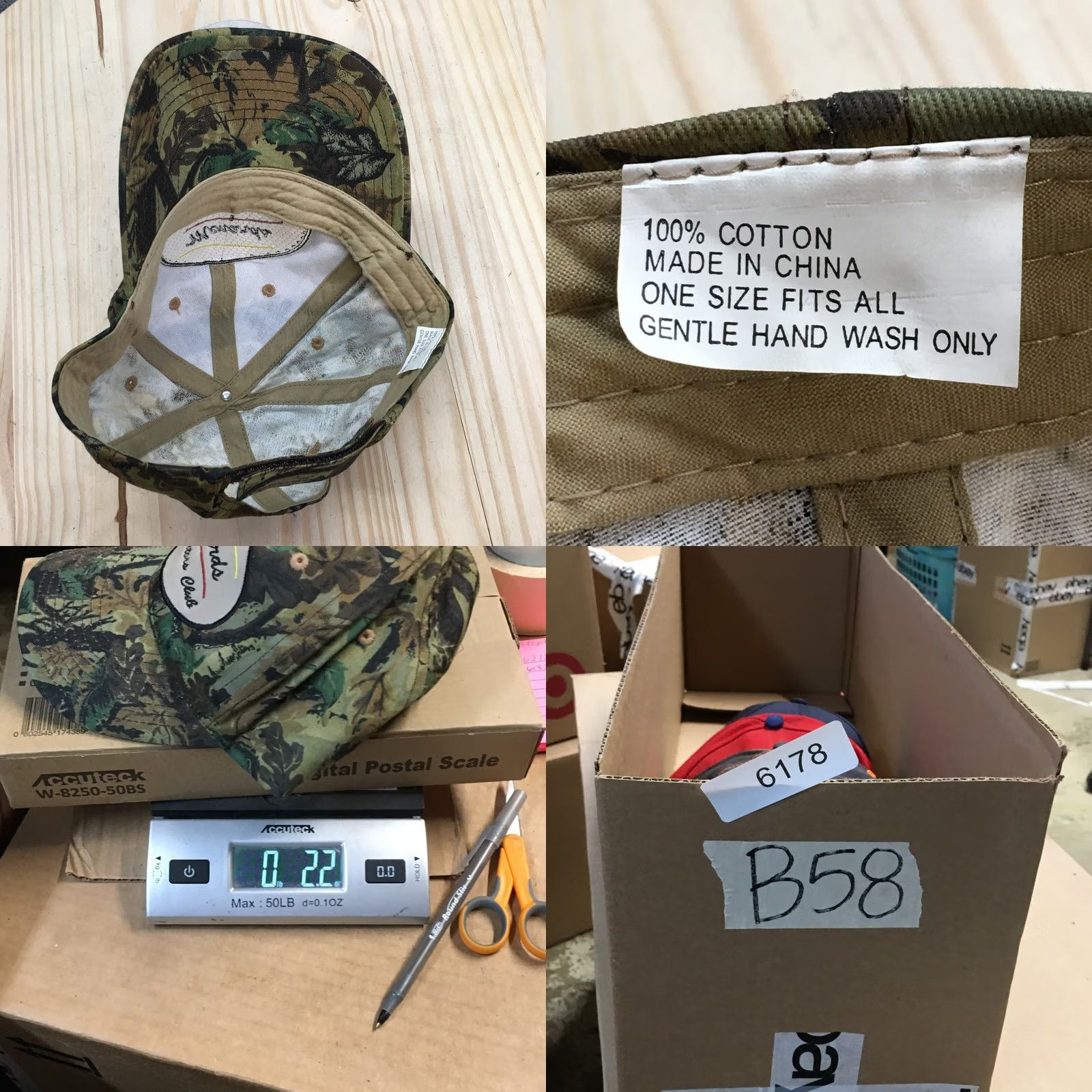 Vintage Menards Camouflage Baseball Cap Hat Mens One Size Green Camo Cotton Adjustable Size ONE SIZE - 8 Thumbnail