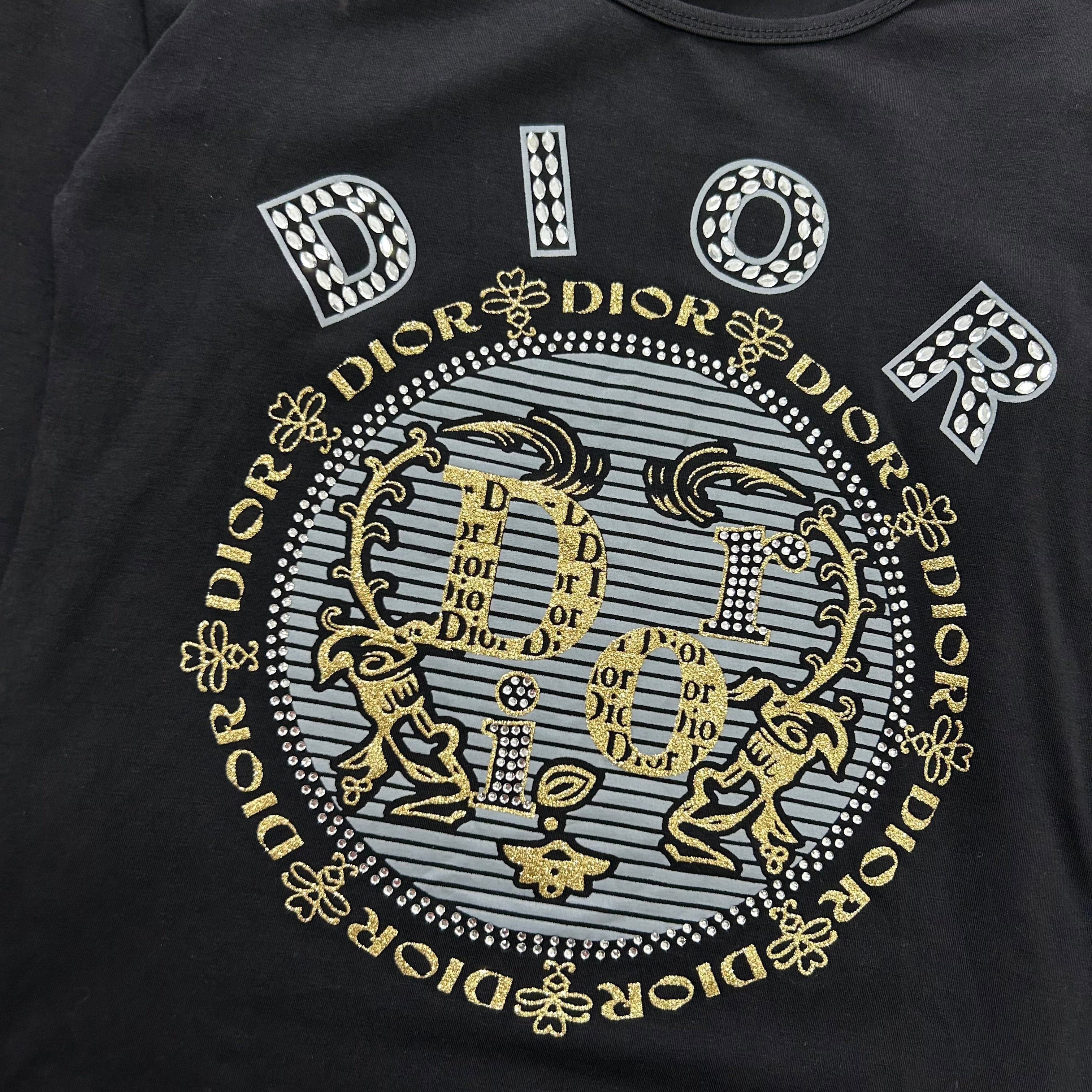 Other Christian Dior 2000s Gold and Silver Longsleeve Top Size S / US 4 / IT 40 - 3 Thumbnail
