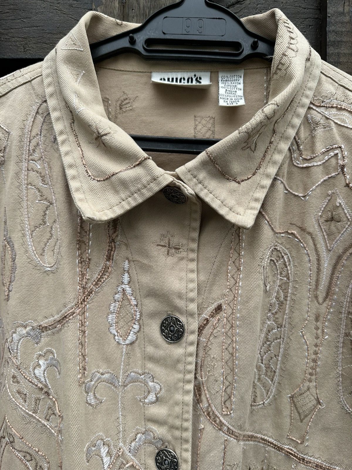 Chicos × Vintage 80s Chicos Design Full Embroidery Jacket Size US M / EU 48-50 / 2 - 2 Thumbnail