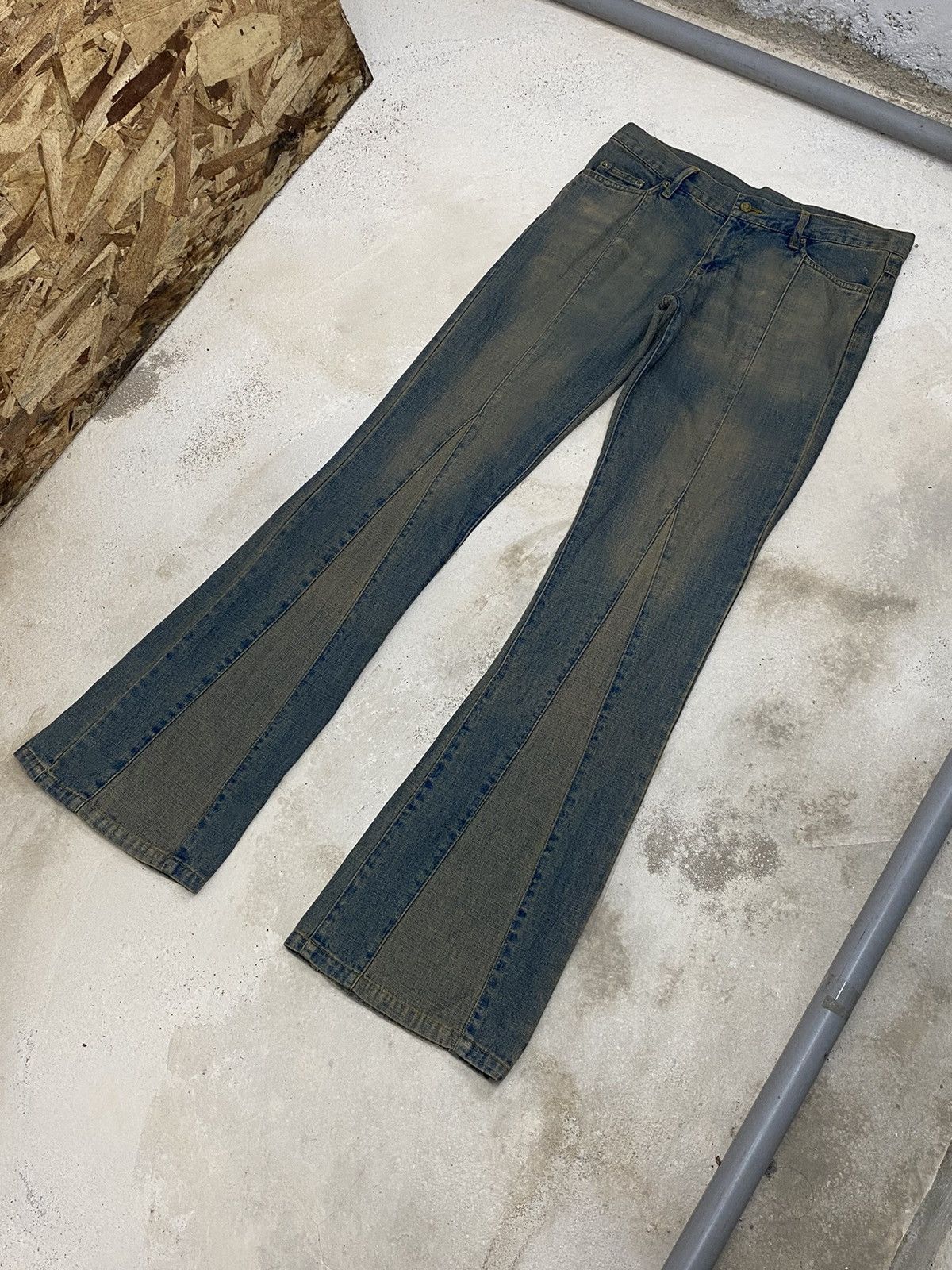 GOSTAR DE FUGA × Hysteric Glamour × If Six Was Nine Vintage 90s Flare Revolt Unisex Jean Retro Punk Mud Washed Size US 30 / EU 46 - 4 Thumbnail