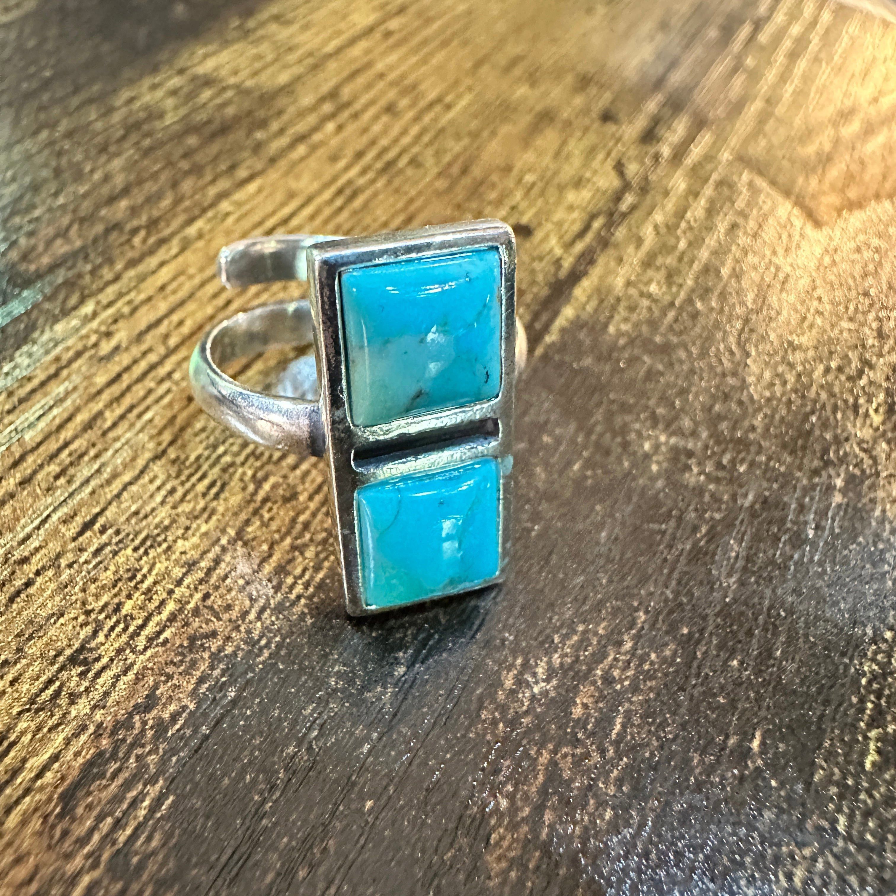 Other Boho Native American Turquoise Dream Sterling Silver Adjusta Size ONE SIZE - 7 Thumbnail