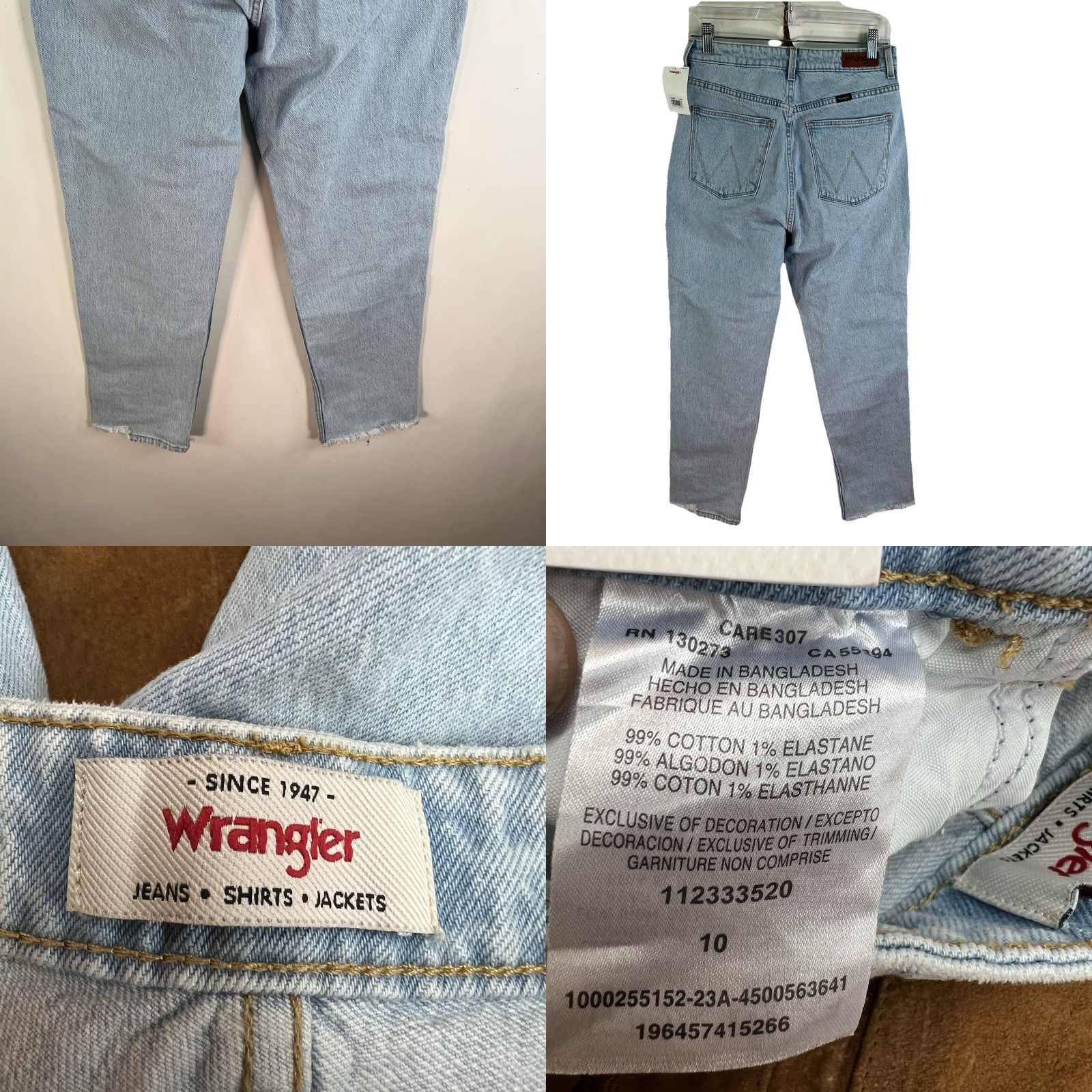 Wrangler Wrangler Mom Jeans Women's Size 10 30X30 Blue Light Wash High Rise Relaxed Fit Denim Size 32" / US 10 / IT 46 - 8 Thumbnail