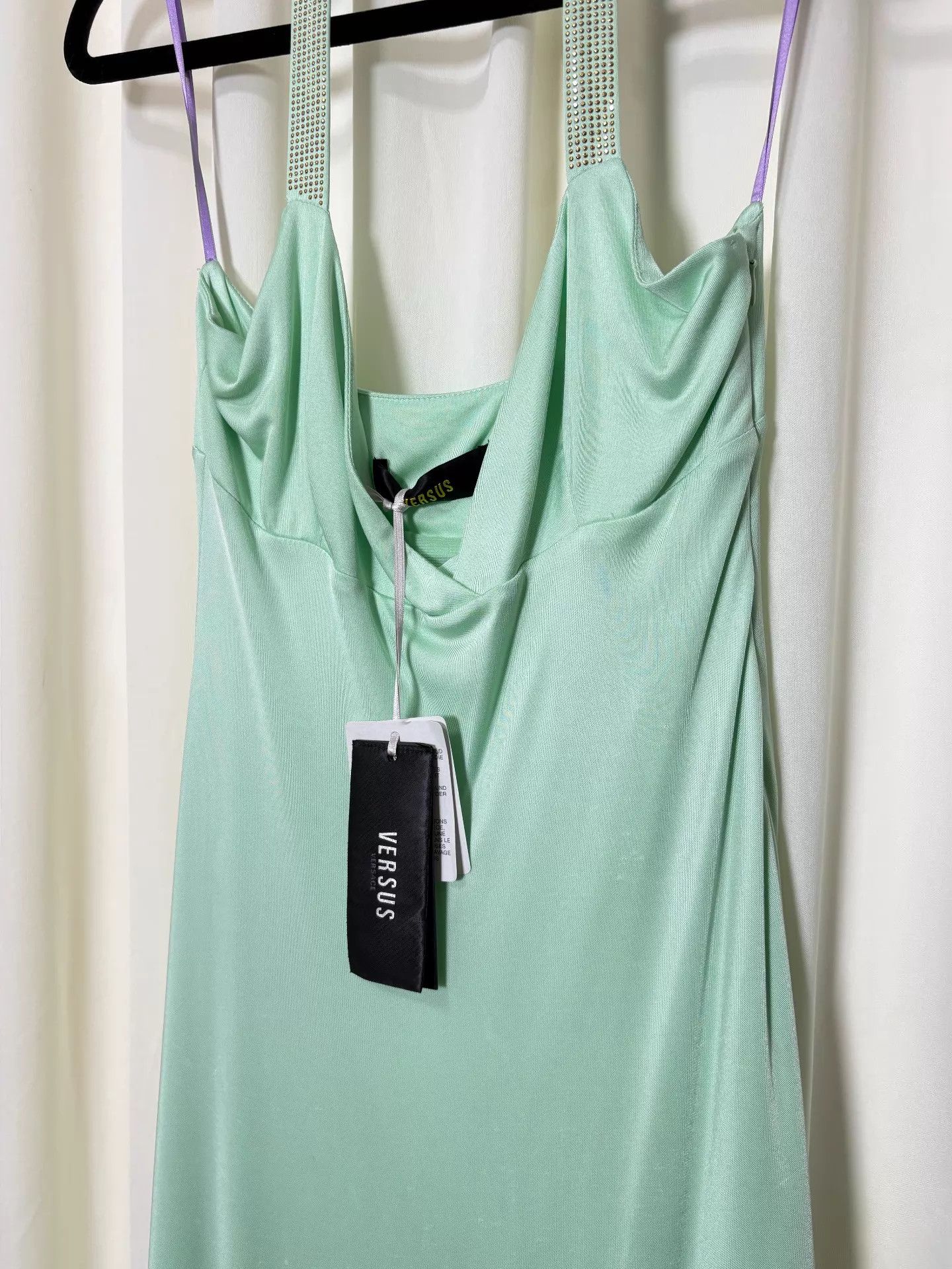 Versace Versace Versus Y2K mint green crystal-halter dress 40 Size S / US 4 / IT 40 - 6 Thumbnail