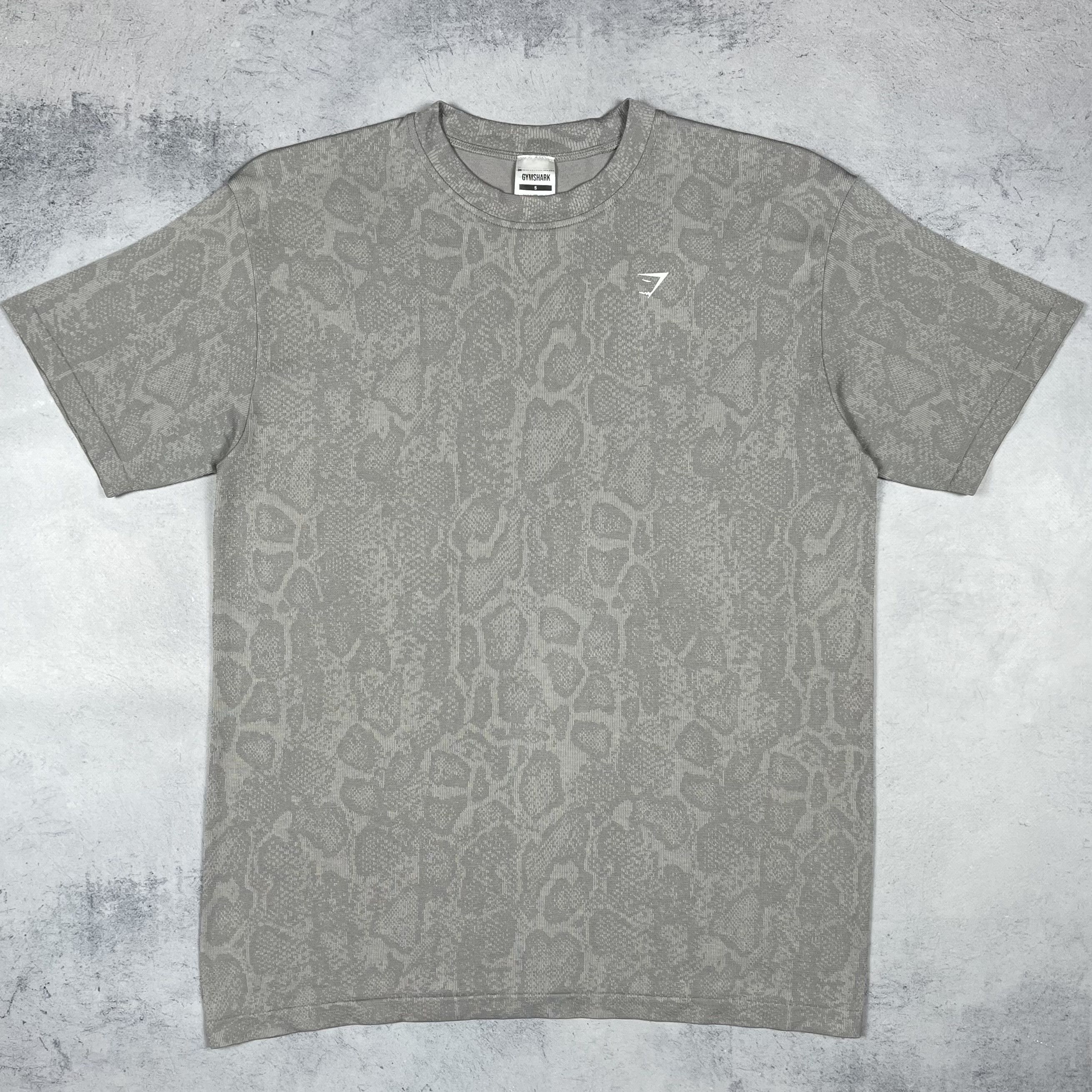 Gymshark Gymshark Snakeskin Pattern Textured T Shirt Size US S / EU 44-46 / 1 - 2 Thumbnail