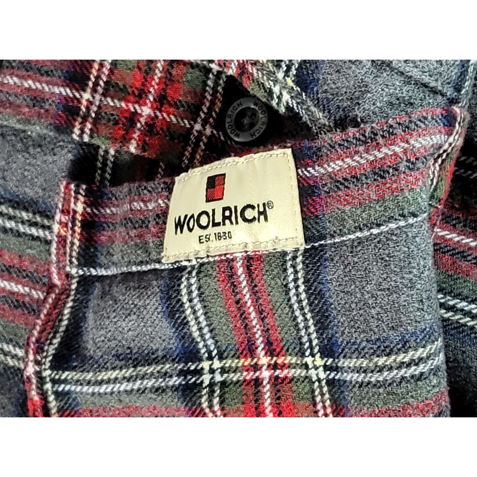 Woolrich Woolen Mills Woolrich Flannel Shirt Gray Red Plaid Hike Camping Outdoor S Size US M / EU 48-50 / 2 - 9 Thumbnail