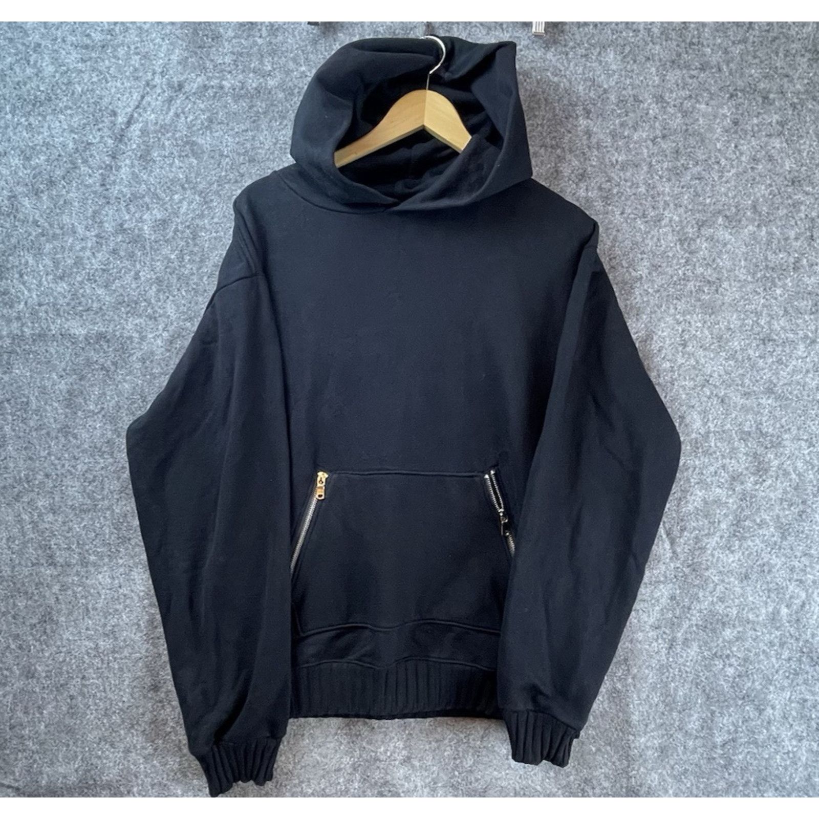 MNML MNML Hoodie Mens Large Black Zip Kangaroo Pocket Modern Size US L / EU 52-54 / 3 - 1 Thumbnail
