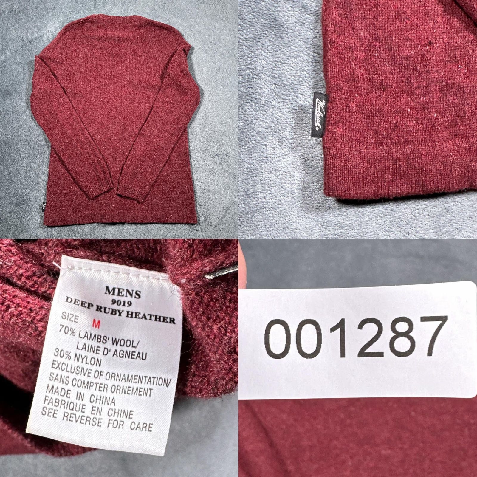 Vintage Woolrich Mens Sweater Pullover V Neck Wool Nylon Knit All Seasons Classic Red Heather M Size US M / EU 48-50 / 2 - 8 Thumbnail