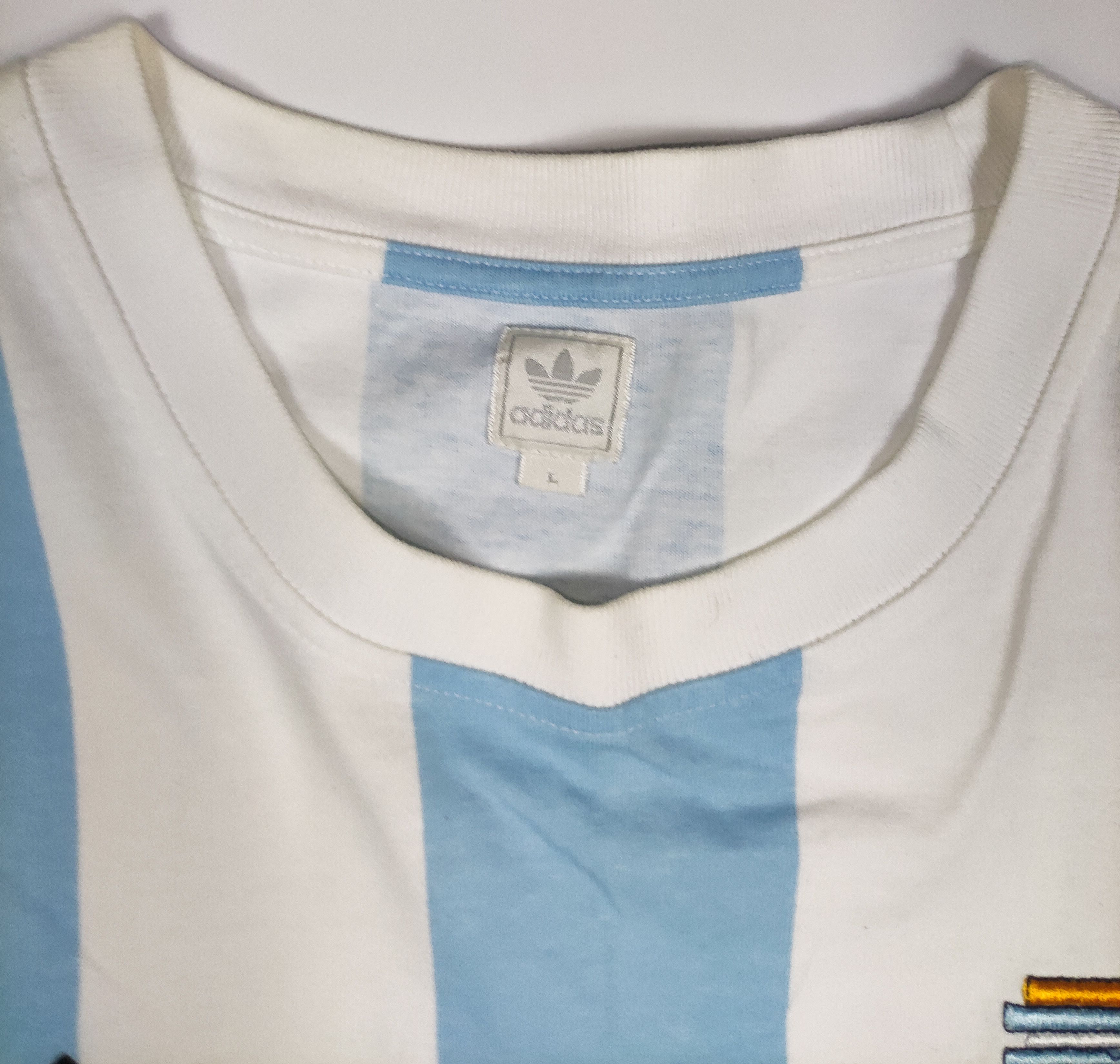 Adidas Argentina Adidas 1974 Home Reedition (Made in 2005) Shirt Size US L / EU 52-54 / 3 - 3 Thumbnail