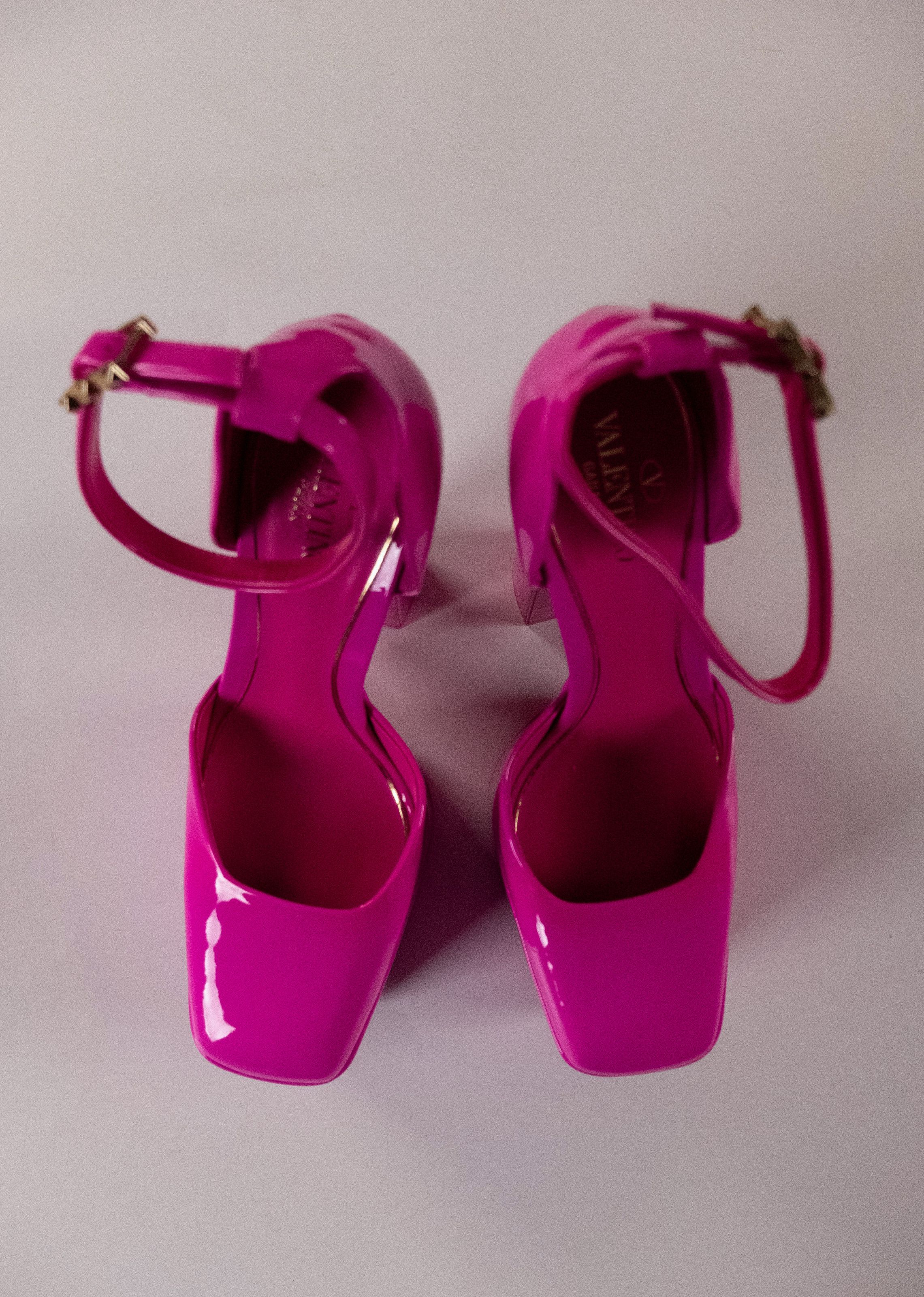 Valentino VALENTINO Discobox pink patent leather platform pumps 8 38 Size US 8 / IT 38 - 4 Thumbnail