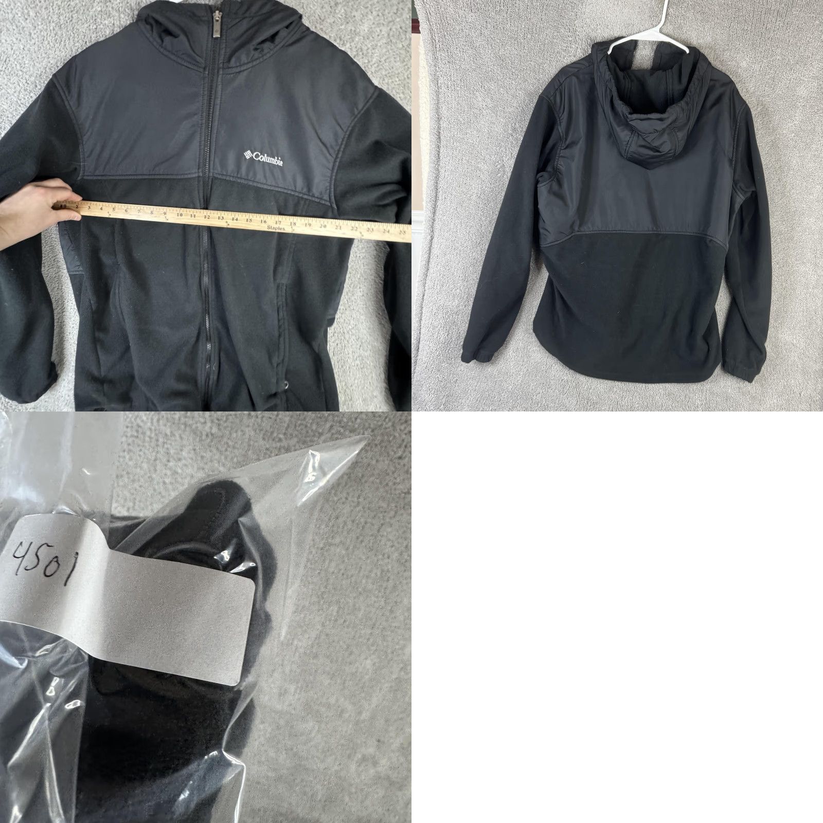 Vintage Columbia Jacket Mens L Black Hooded Full Zip Fleece Panels Outdoor Size US L / EU 52-54 / 3 - 8 Thumbnail