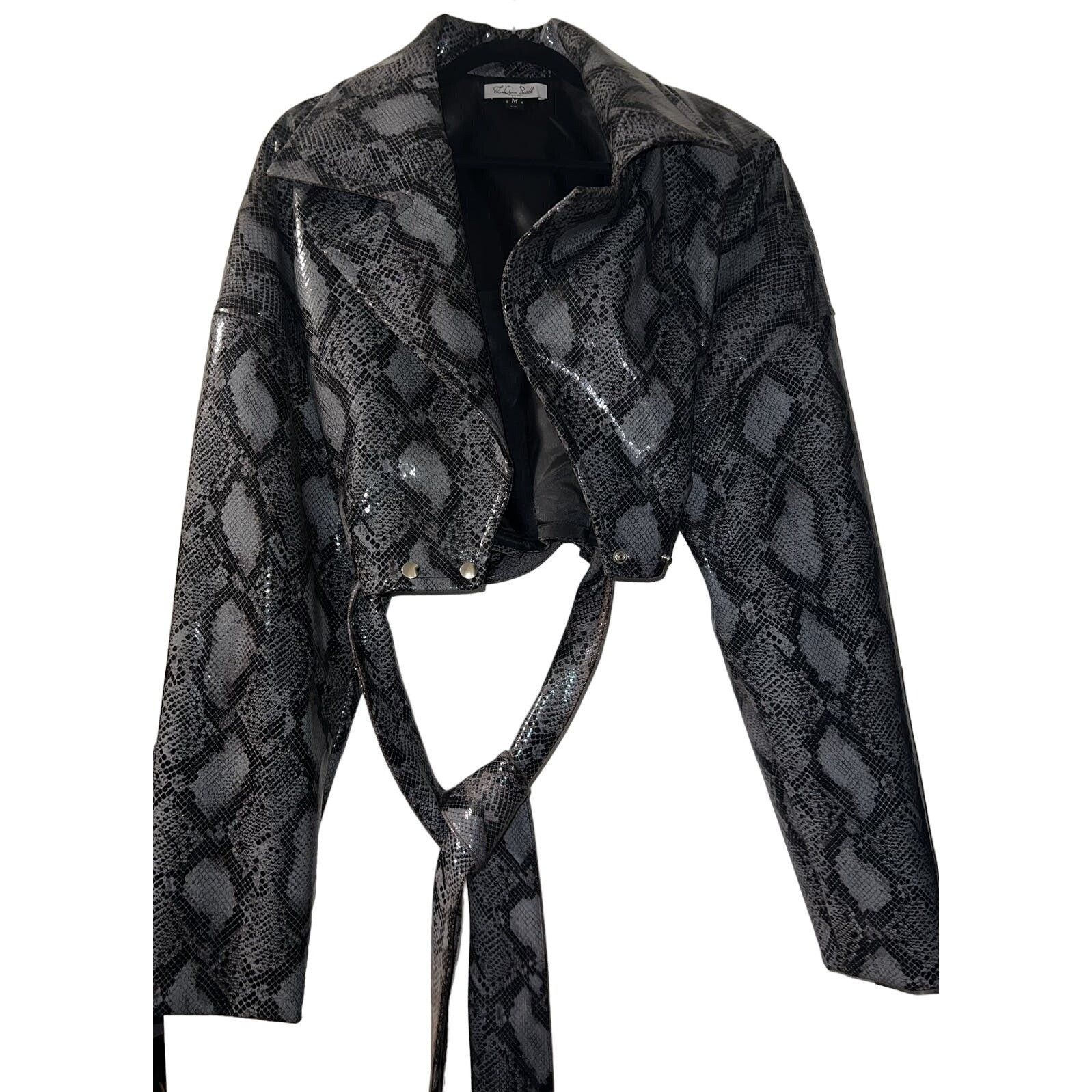 LaQuan Smith LaQuan Smith Teddy Bear Python-Print Jacket Size M / US 6-8 / IT 42-44 - 9 Thumbnail