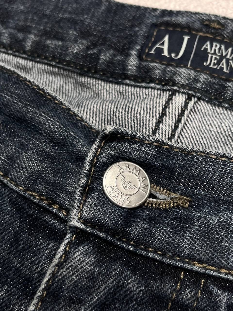 Armani Vintage Armani Indigo Pocket Logo Baggy Jeans 36 Size US 36 / EU 52 - 6 Thumbnail