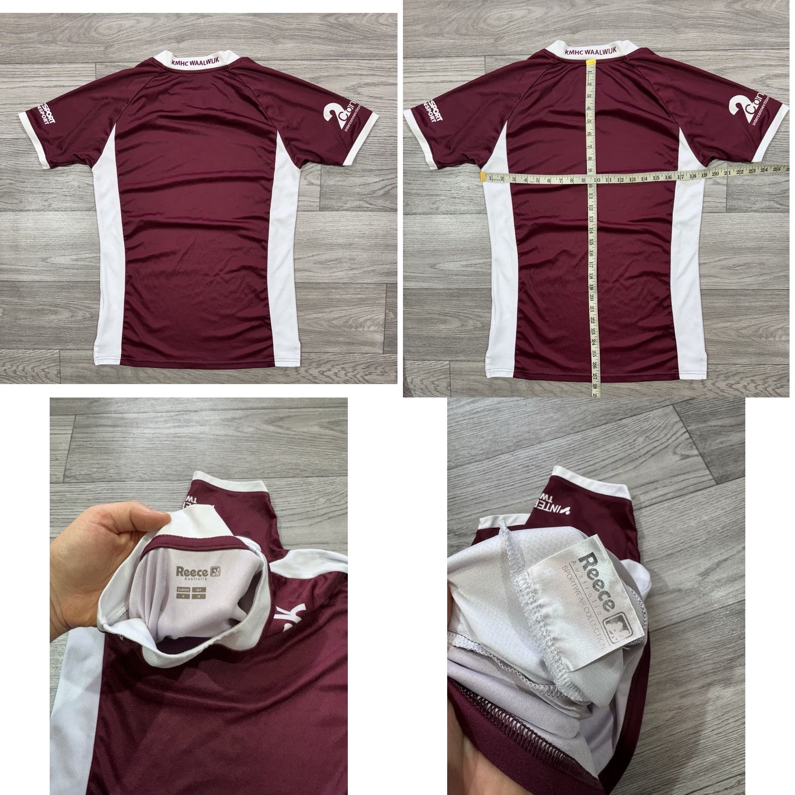 Vintage Reece Jersey T-Shirt M Burgundy Hockey Activewear Mens 2010s KMHC Waalwijk Home Shirt Bot Size US M / EU 48-50 / 2 - 8 Thumbnail