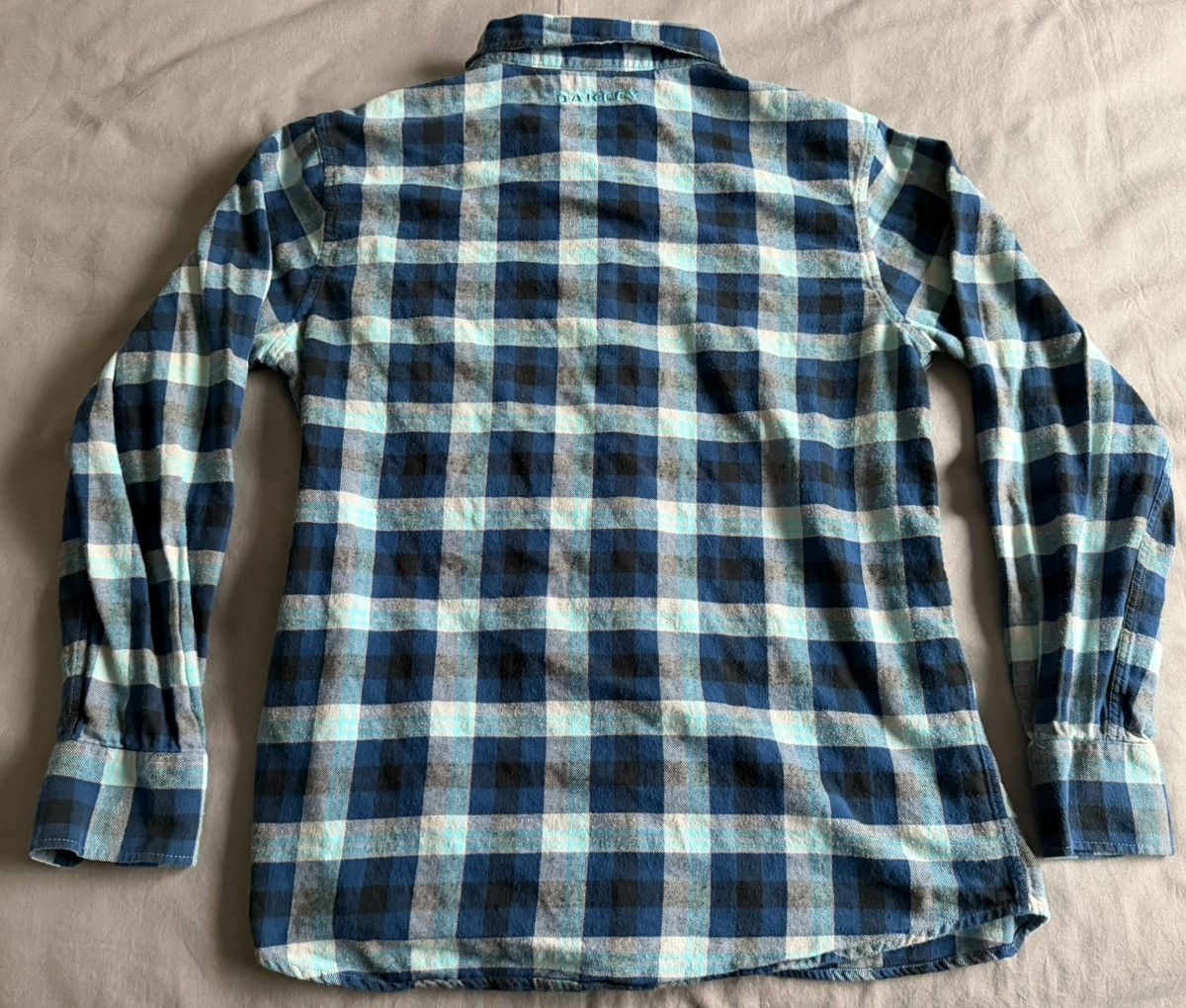 Oakley Oakley Flannel Shirt Blue & Teal Cotton Button Up Outdoor Size US L / EU 52-54 / 3 - 7 Thumbnail