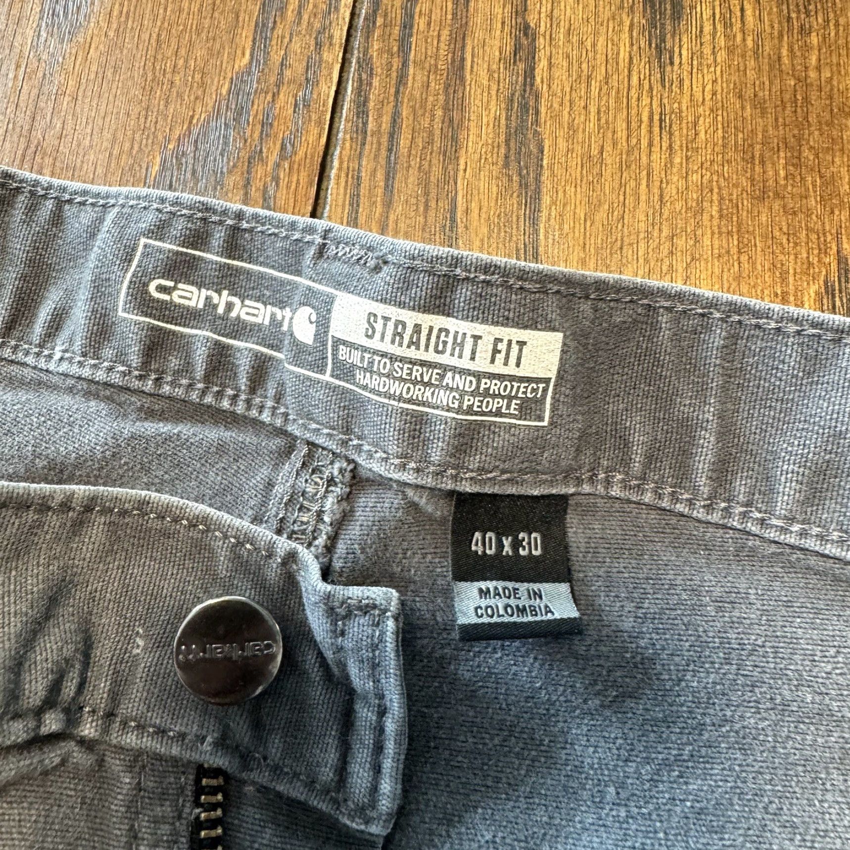 Carhartt Carhartt Pants 40x30 Gray Rugged Flex Straight Fit Canvas 5 Pocket Tapered Work Mens Size US 40 / EU 56 - 5 Thumbnail