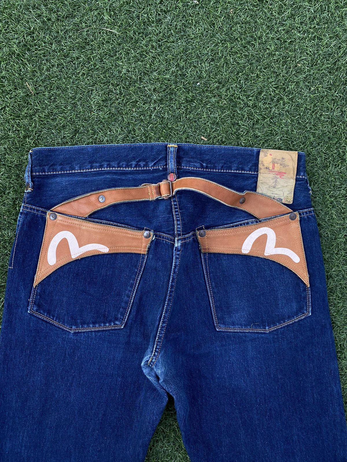 Evisu × Japanese Brand EVISU 9055 PHILIP GOSS LEATHER BUCKLE BACK SELVEDGE Size US 35 - 2 Thumbnail