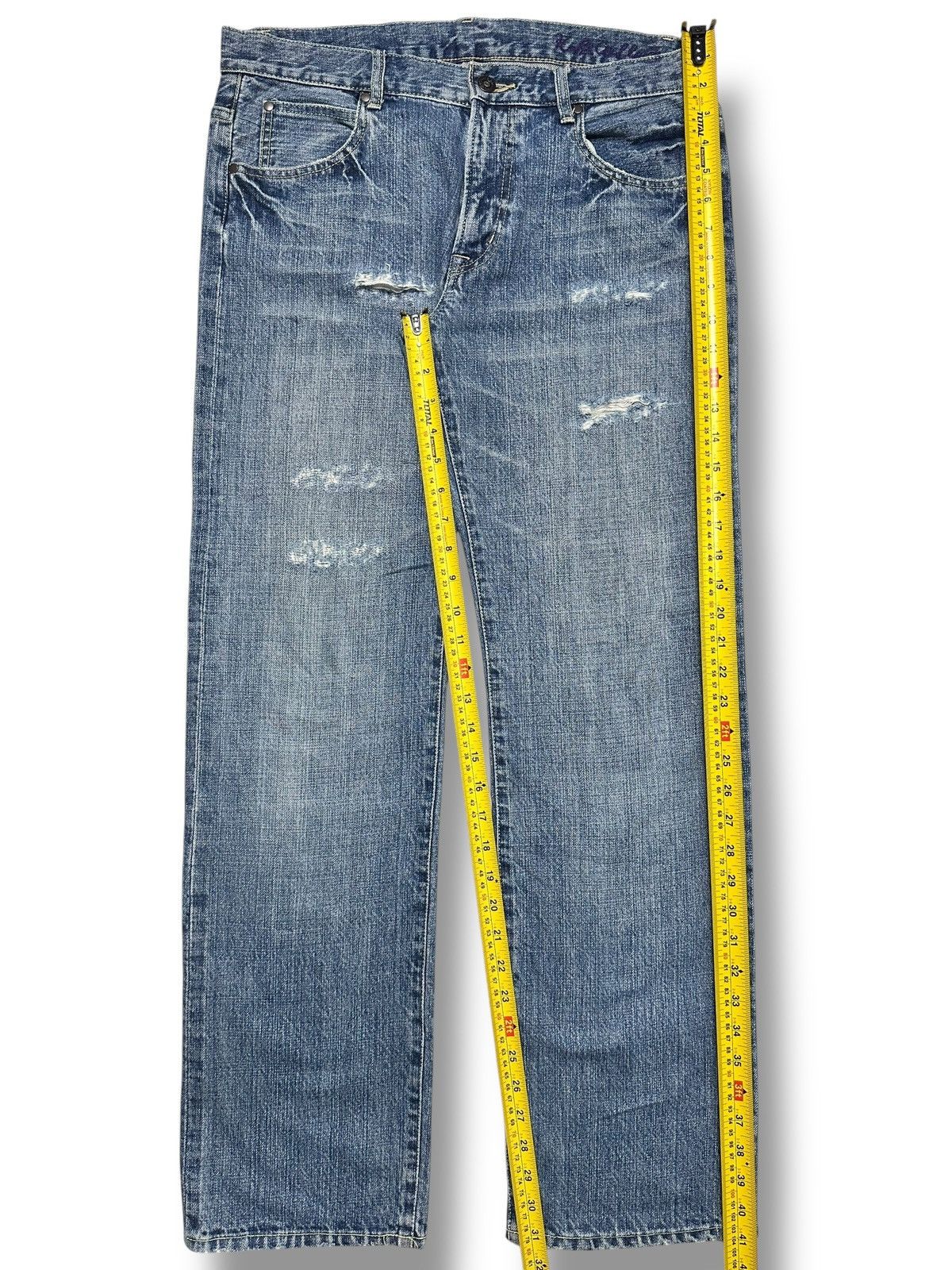 Japanese Brand Vintage K-Collection Japanese Selvedge Jeans With Bluewash Size US 34 / EU 50 - 19 Thumbnail