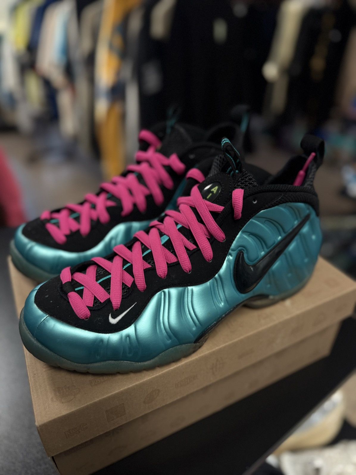Nike Nike Foamposite Electric Blue Size 11 (2011) (624041-410) Size US 11 / EU 44 - 5 Thumbnail