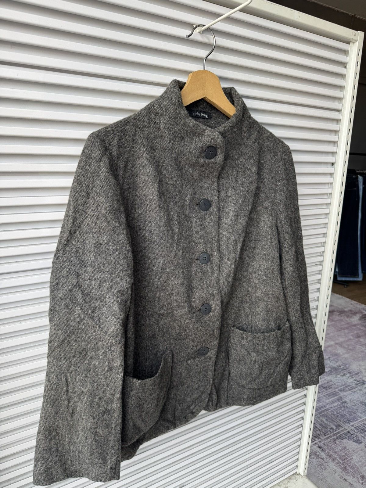 Yohji Yamamoto Vintage Yohji Yamamoto Y’s For Living Cashmere Blazer Size US M / EU 48-50 / 2 - 3 Thumbnail
