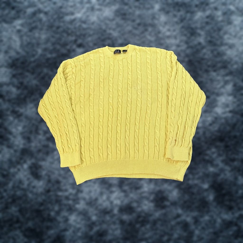 Brooks Brothers VINTAGE Brooks Brothers Sweater Mens XL Mustard Yellow 90s Crew Neck Pullover Cotton Knit Jacket? Size US XL / EU 56 / 4 - 1 Thumbnail
