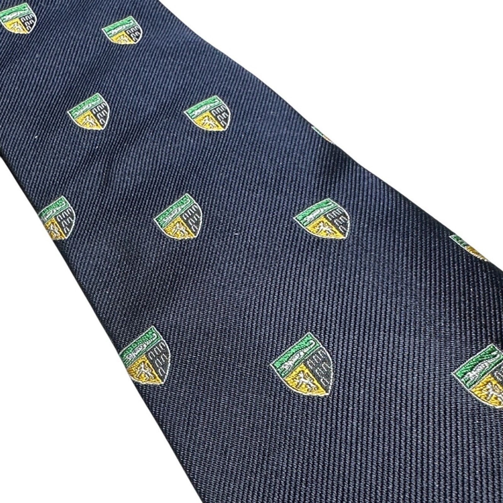Ben Silver Ben Silver Yale Law School Crest Long Tie Navy Blue NWT Size ONE SIZE - 4 Thumbnail