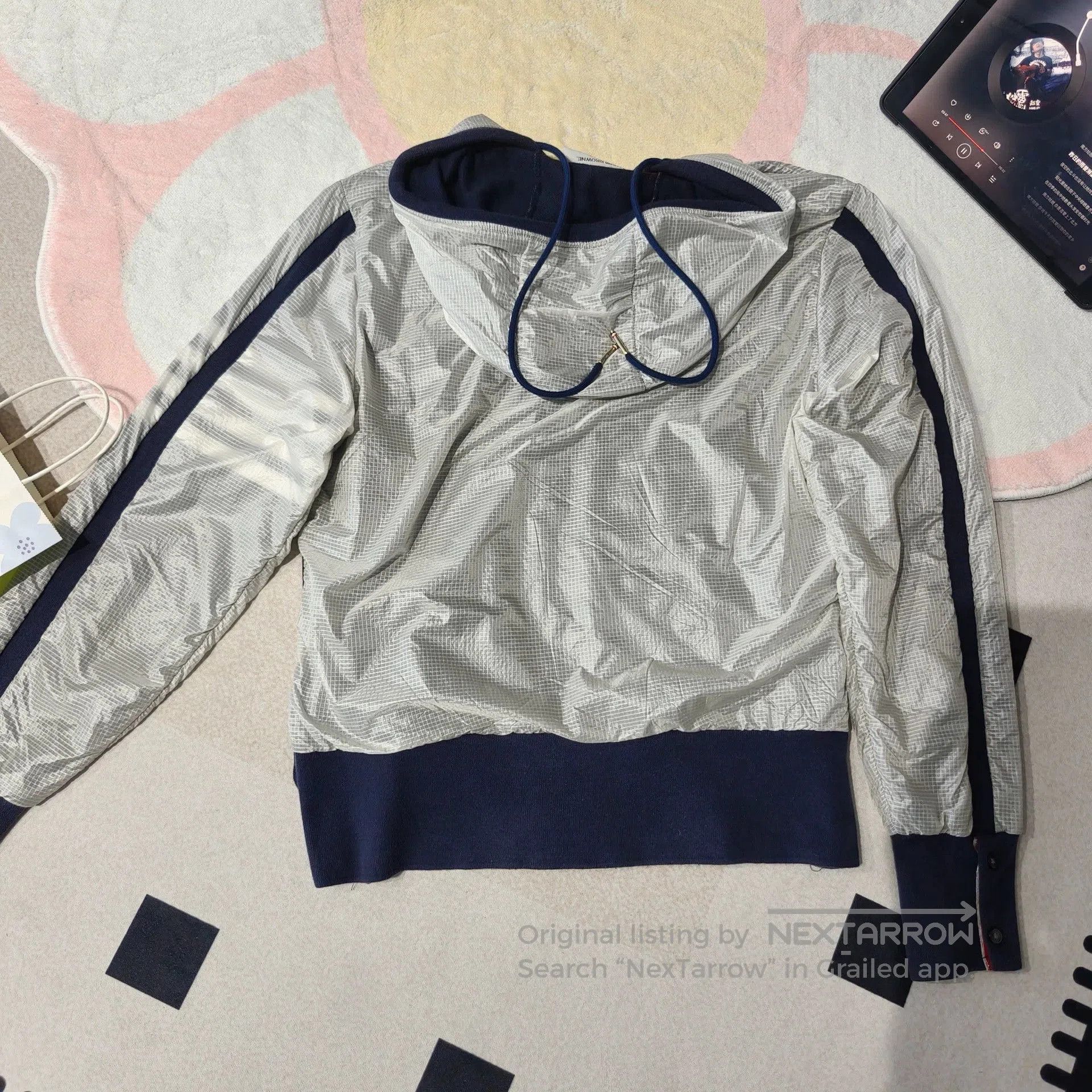 Thom Browne Thom Browne Gray Blue Hooded Jacket. Size US M / EU 48-50 / 2 - 2 Thumbnail