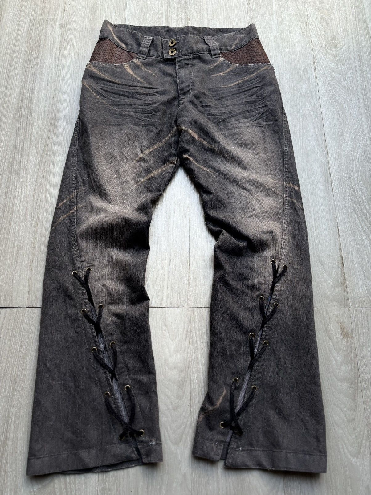 パンツ archive MICHEL KLEIN black flare denim Men's Michel Klein Denim | Grailed